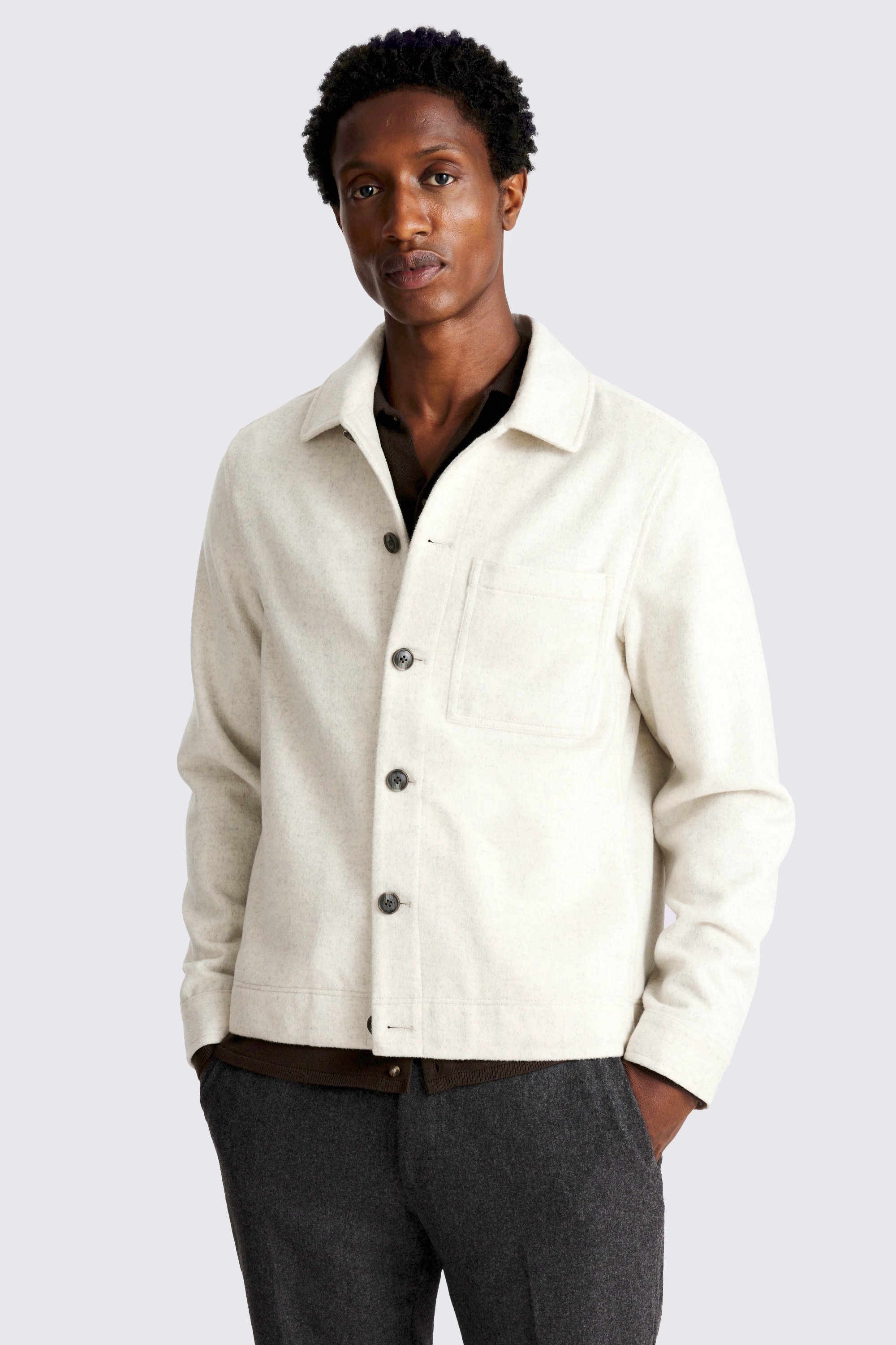 Off White Flannel Overshirt