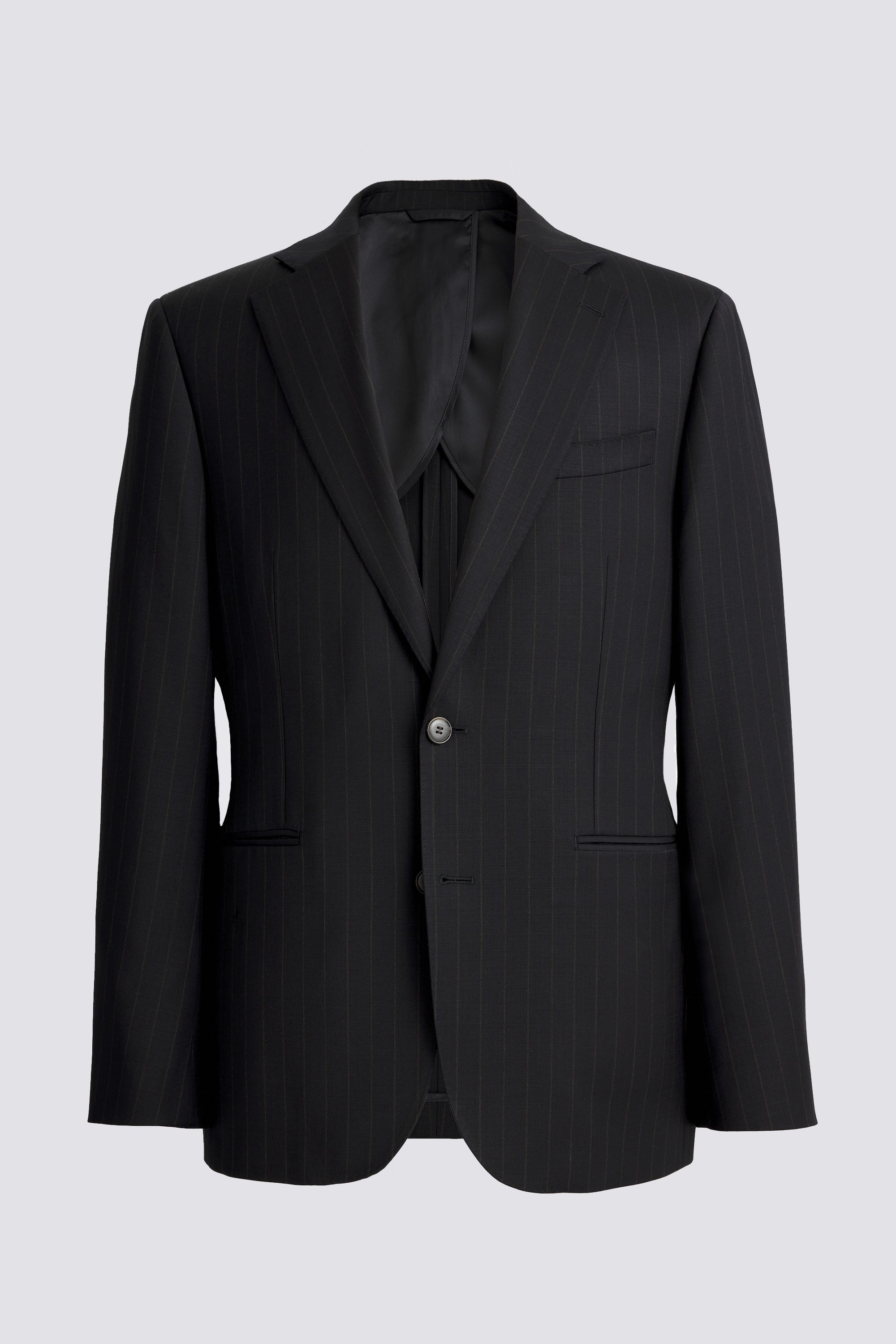 Custom Made navy brown stripe performance suit
