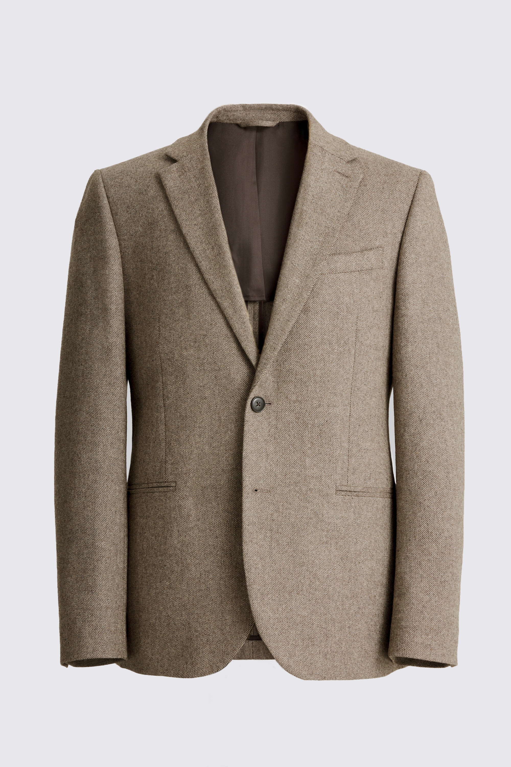 Custom Made brown twill tweed suit