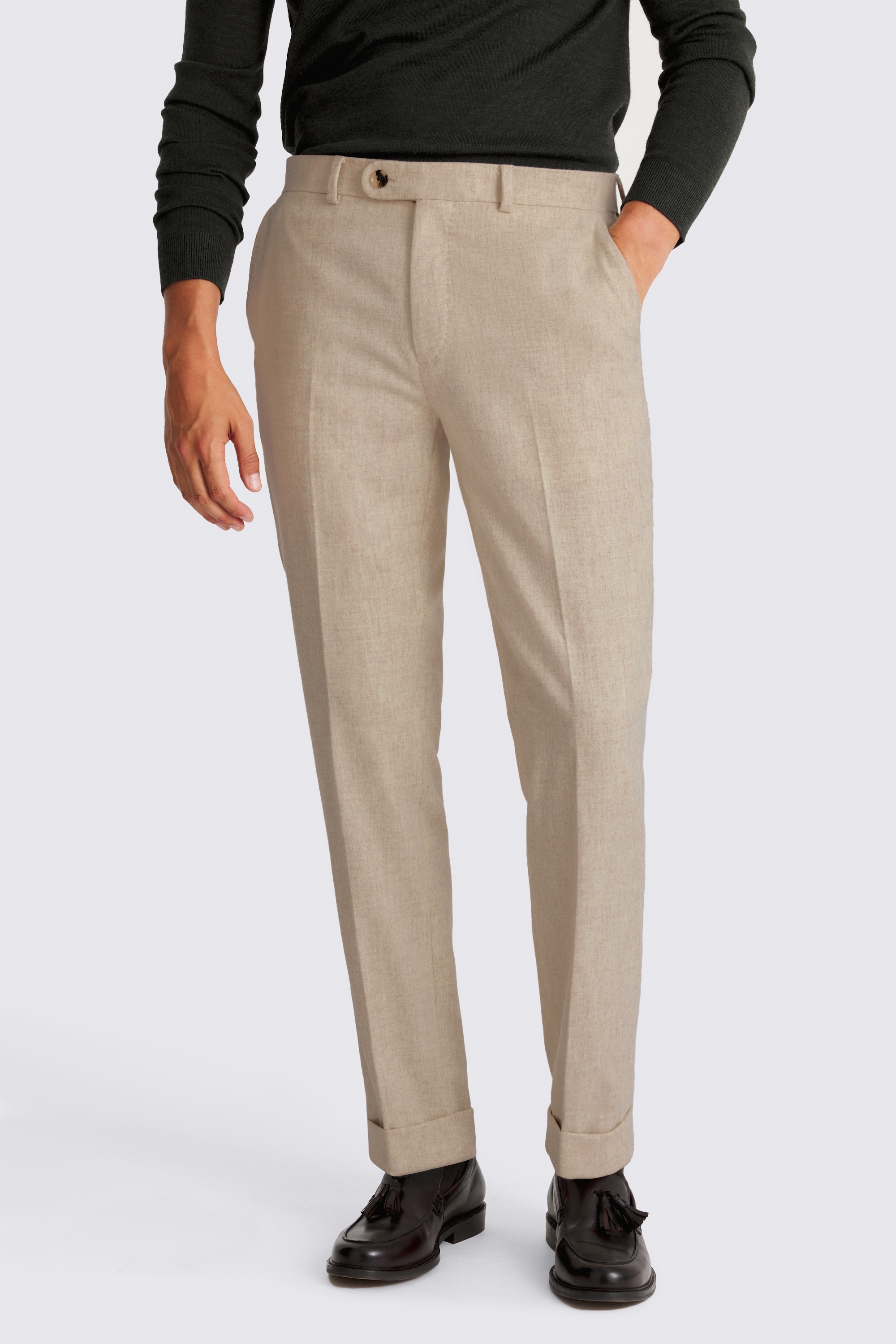Neutral Flannel Trousers