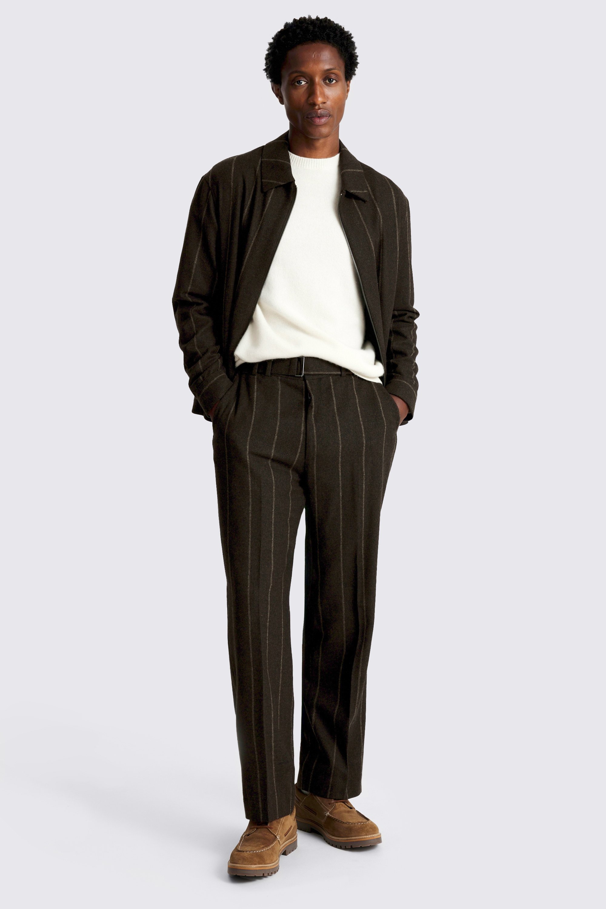 Brown Stripe Shacket