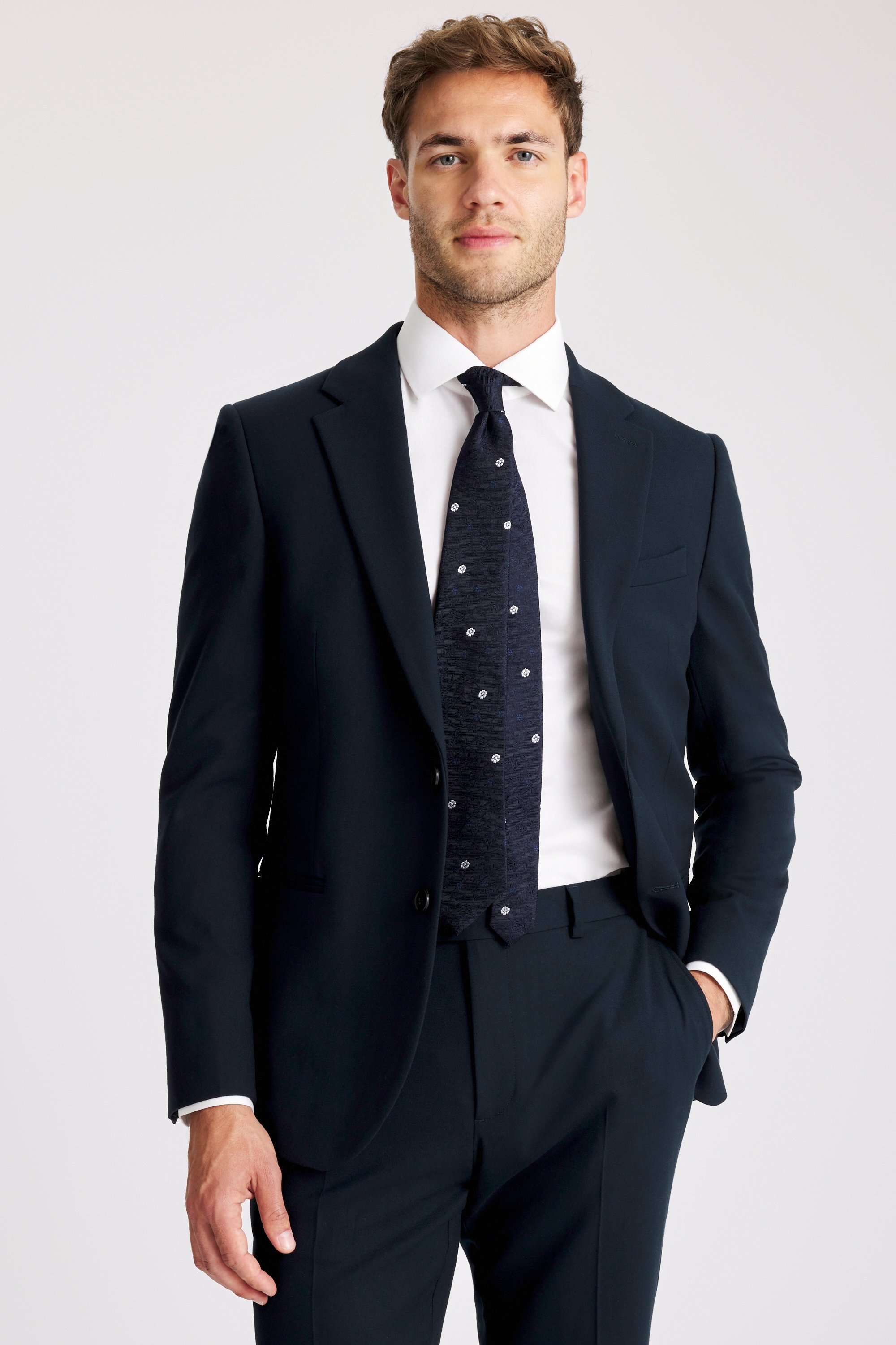 Slim Fit Dark Teal Flannel Suit