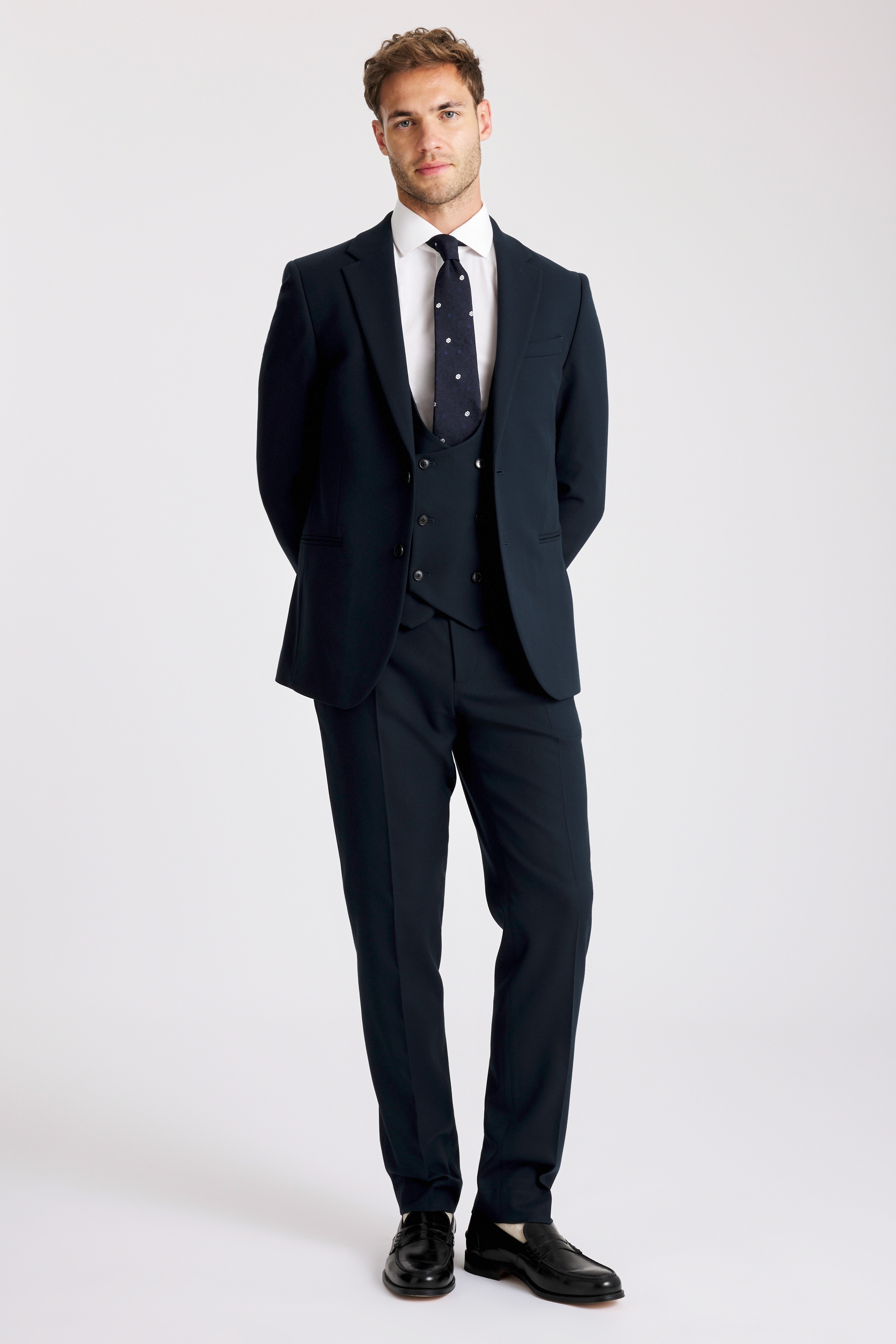 Slim Fit Dark Teal Flannel Suit