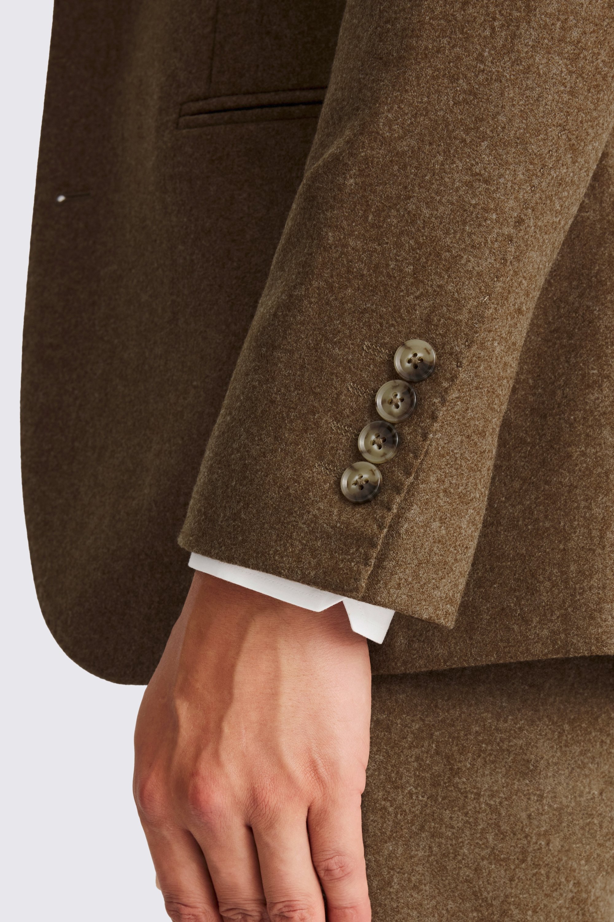 Tailored Fit Gold Flannel Jacket