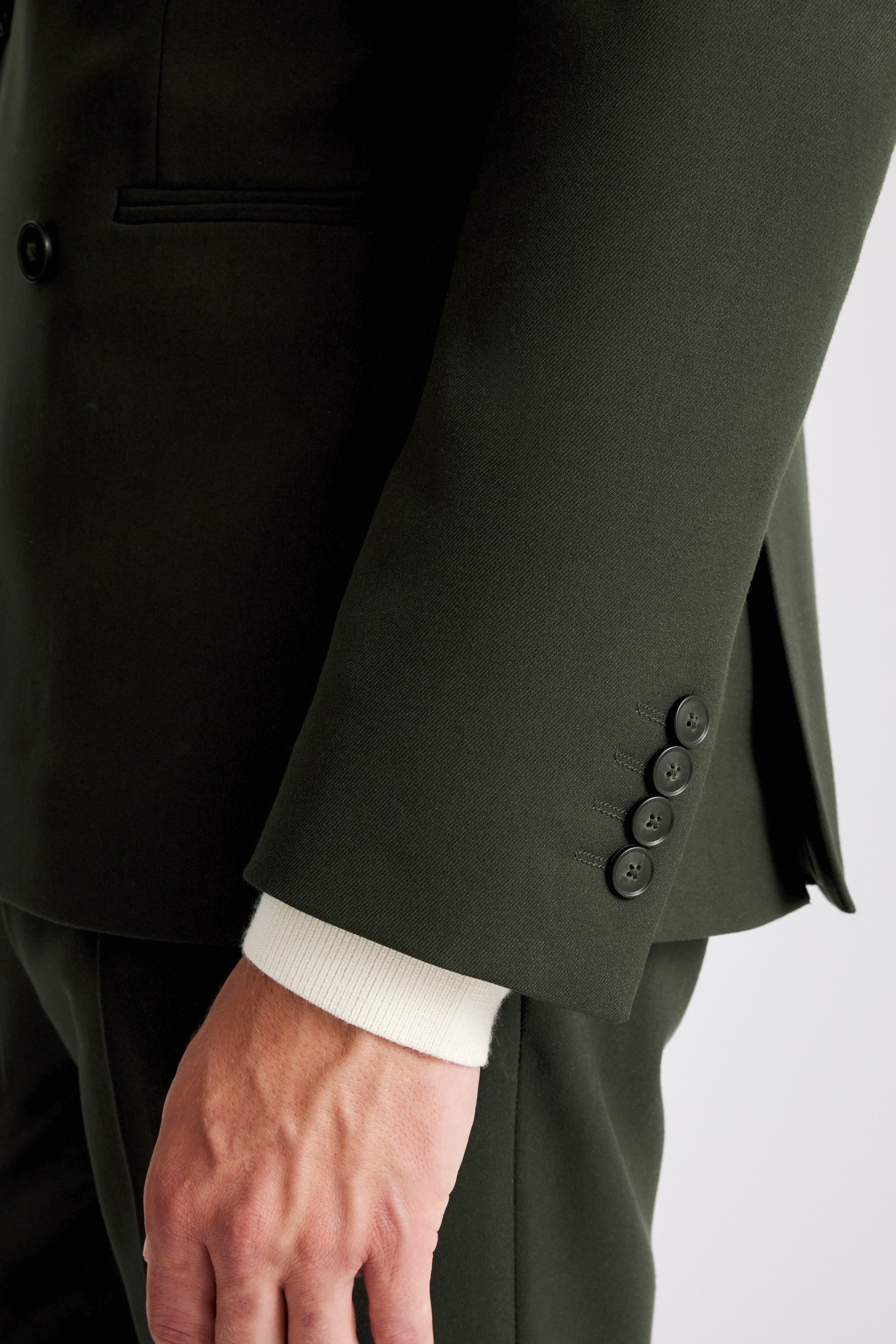 Slim Fit Khaki Flannel Jacket