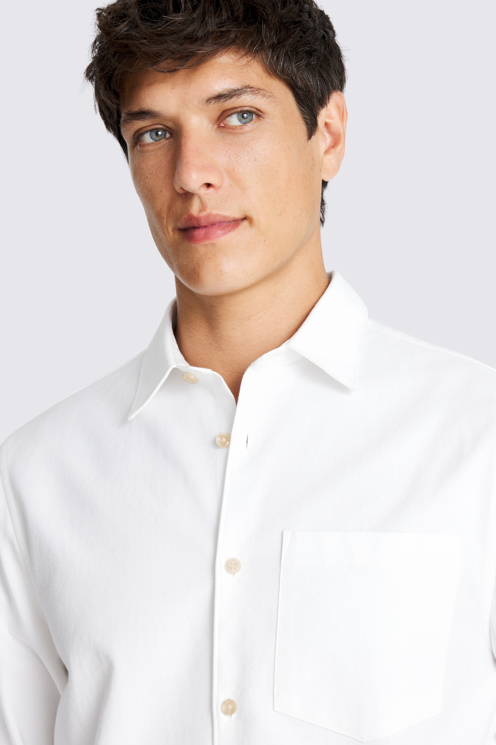 Relaxed White Oxford Shirt