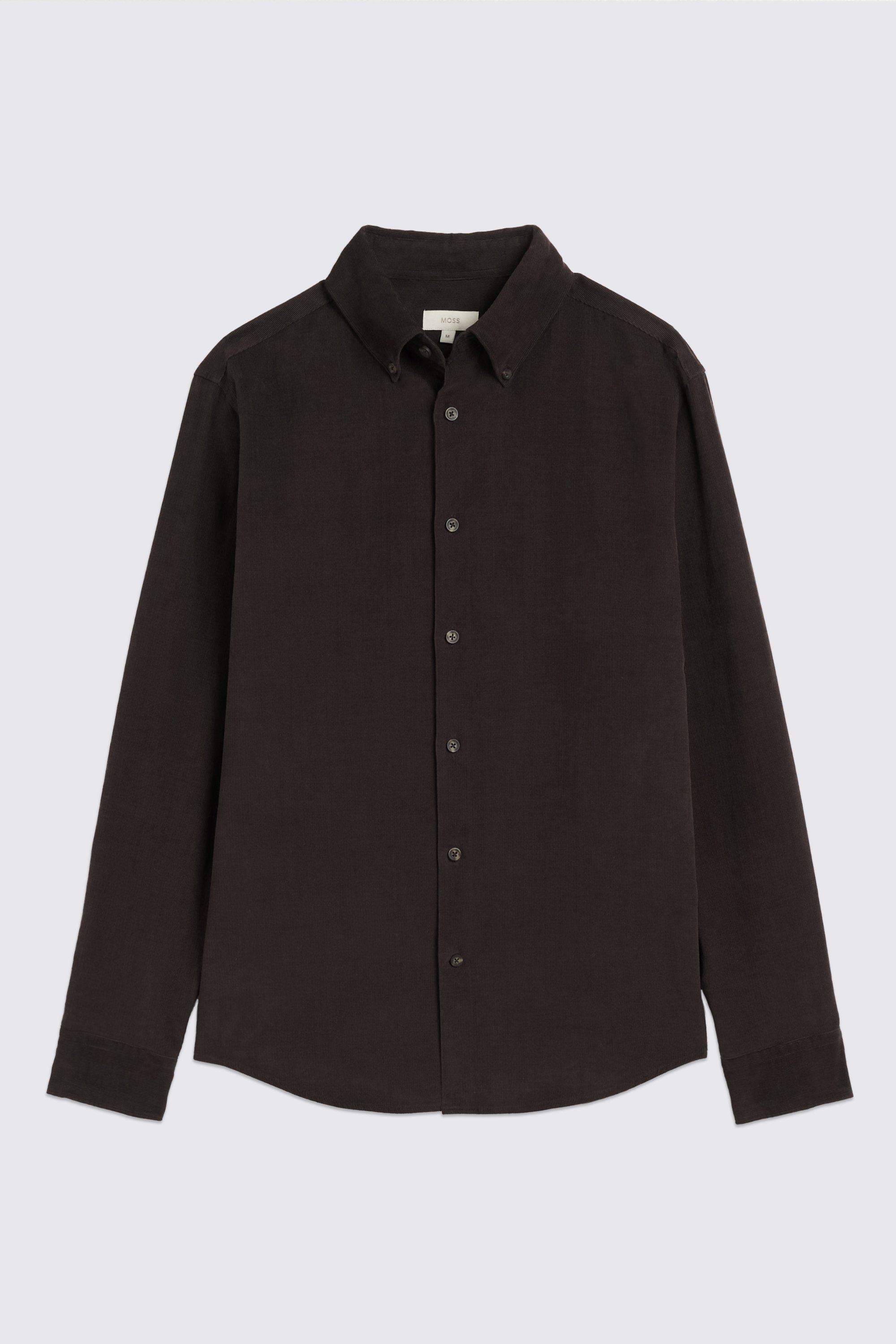 Button Down Chocolate Needle Cord Shirt