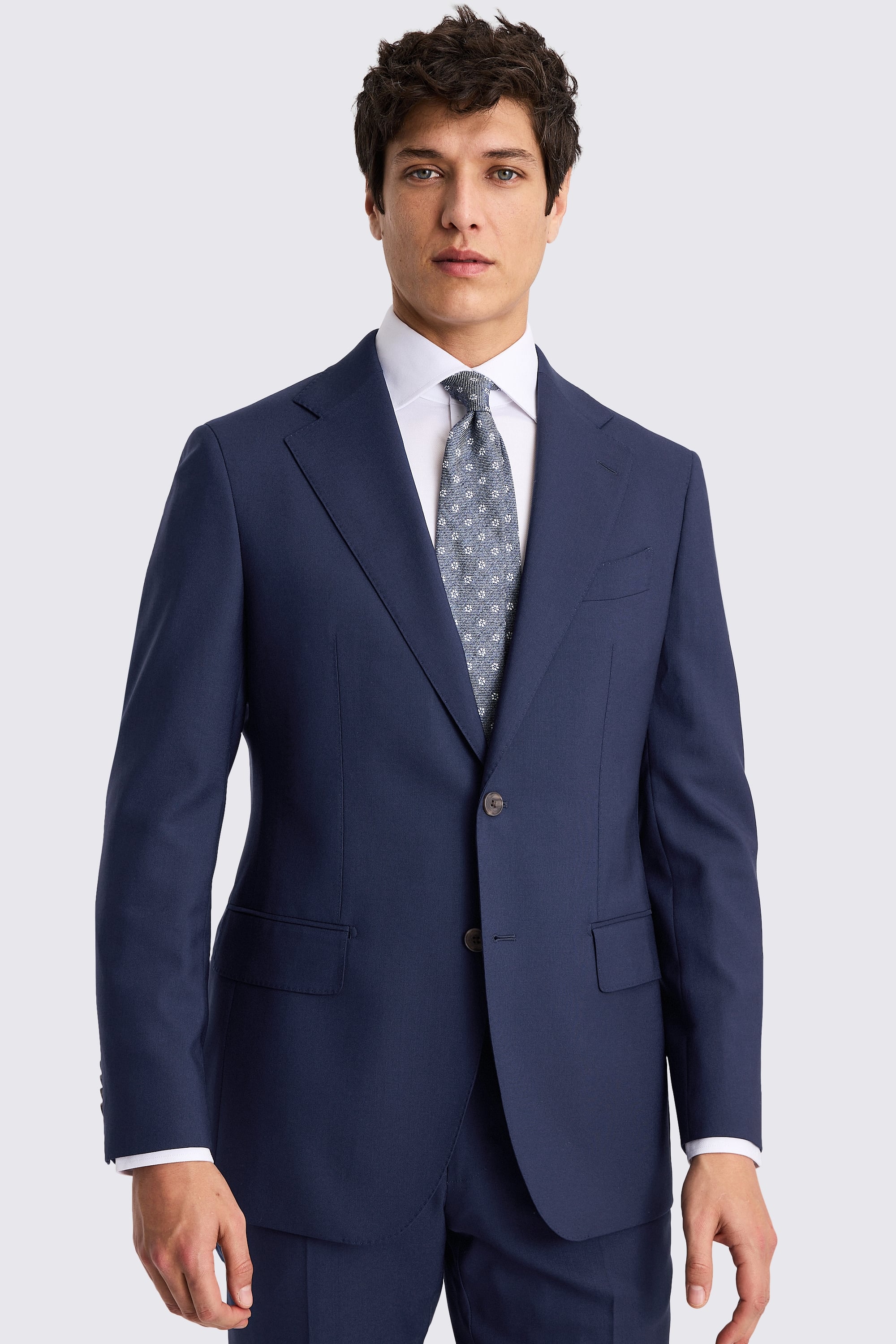 Italian Tailored Fit Bright Blue Jacket | Buy Online at Moss