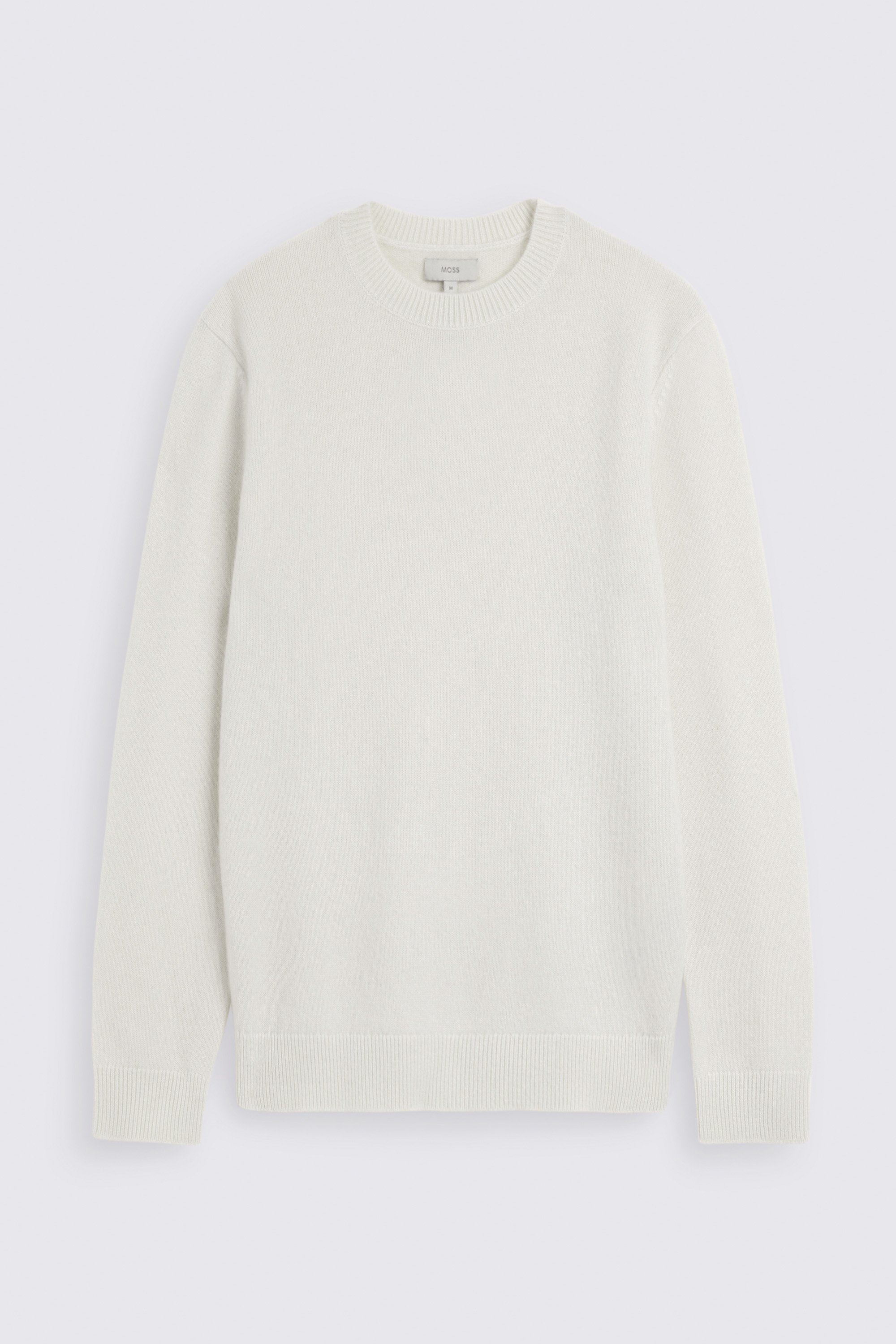 Ecru Cashmere Crew Neck Jumper