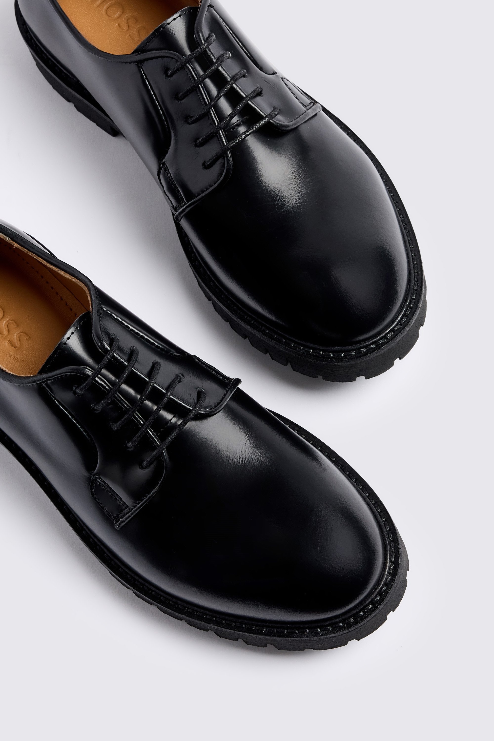 Eton Black Chunky Derby Shoes