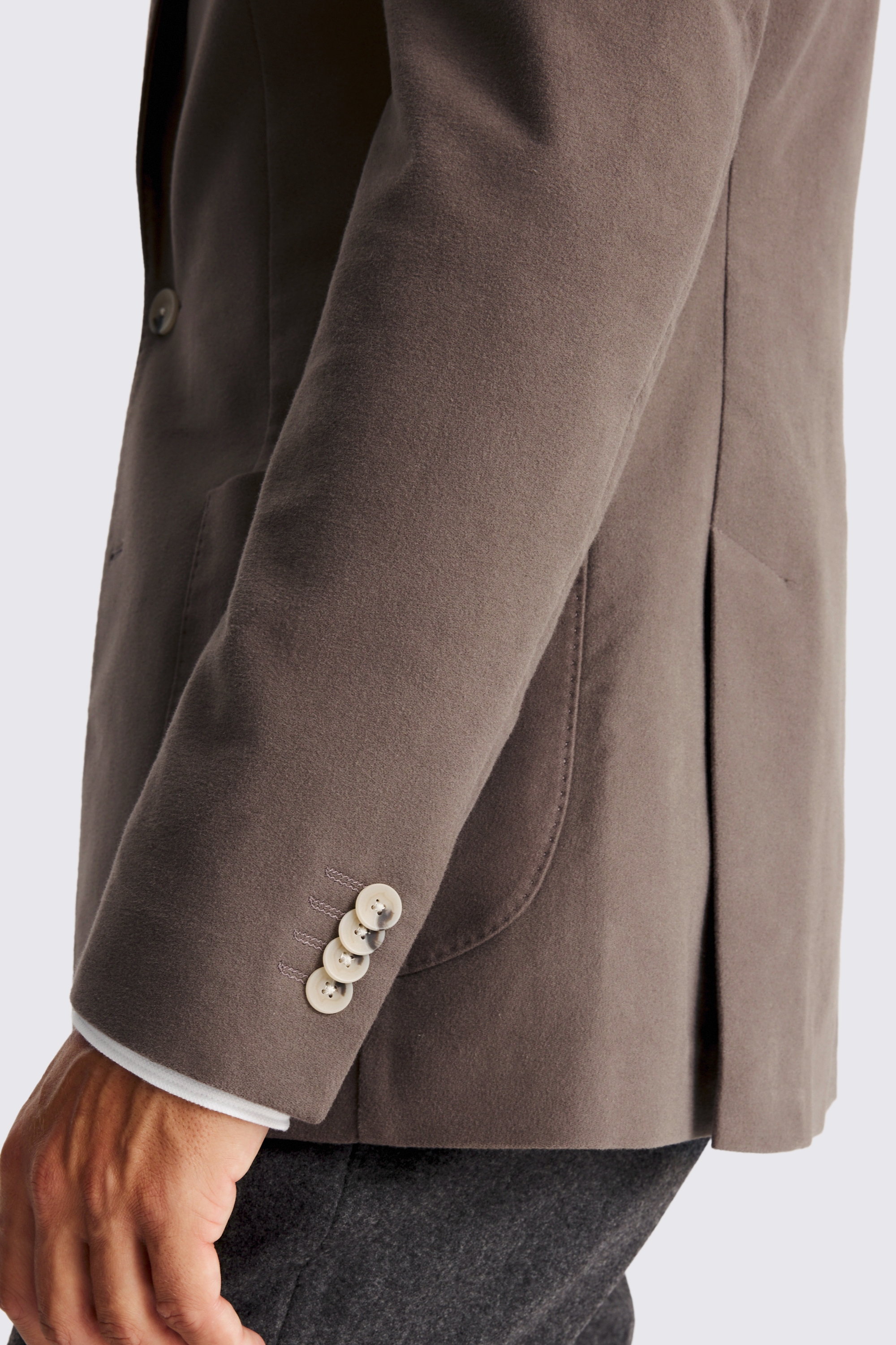 Custom Made taupe moleskin jacket