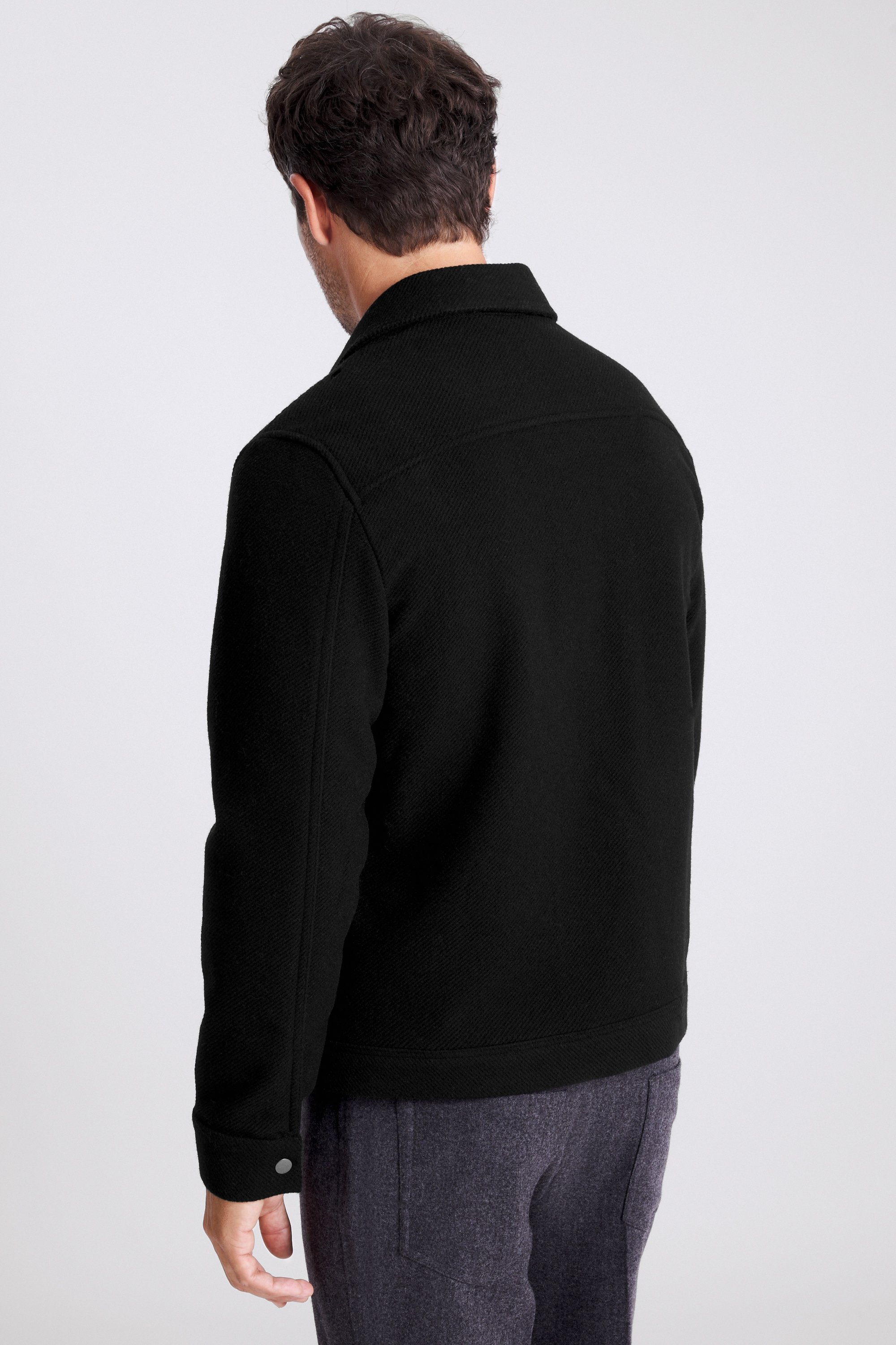 Black Twill Trucker
