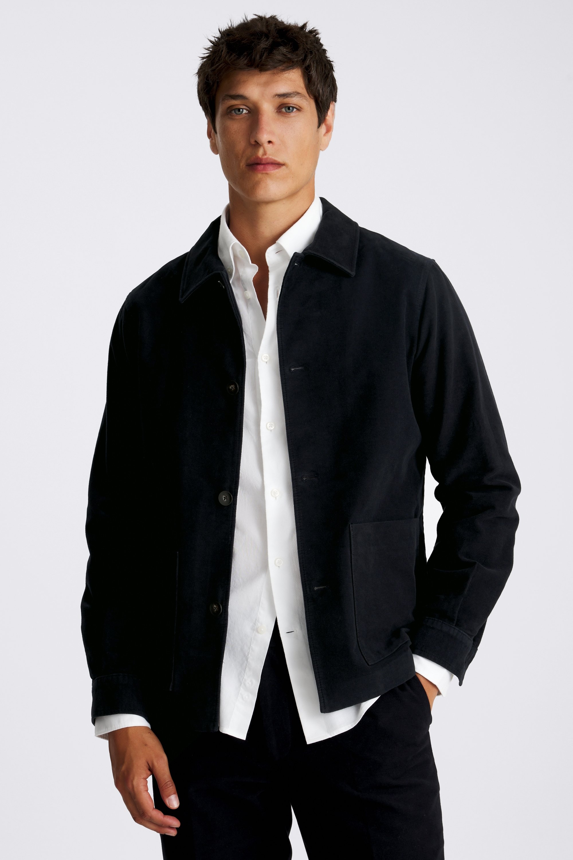 Navy Moleskin Shacket