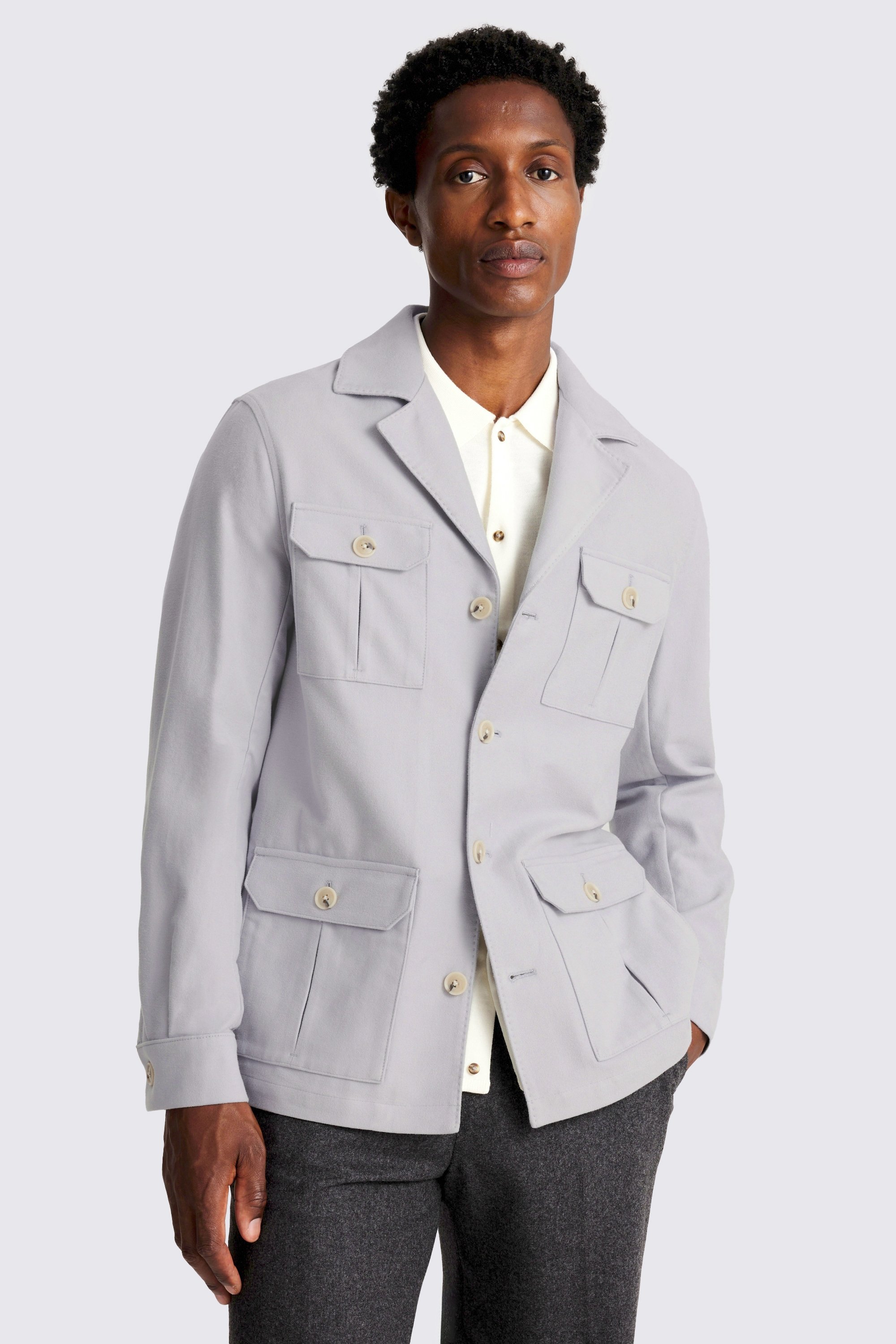 Lilac Moleskin Shacket