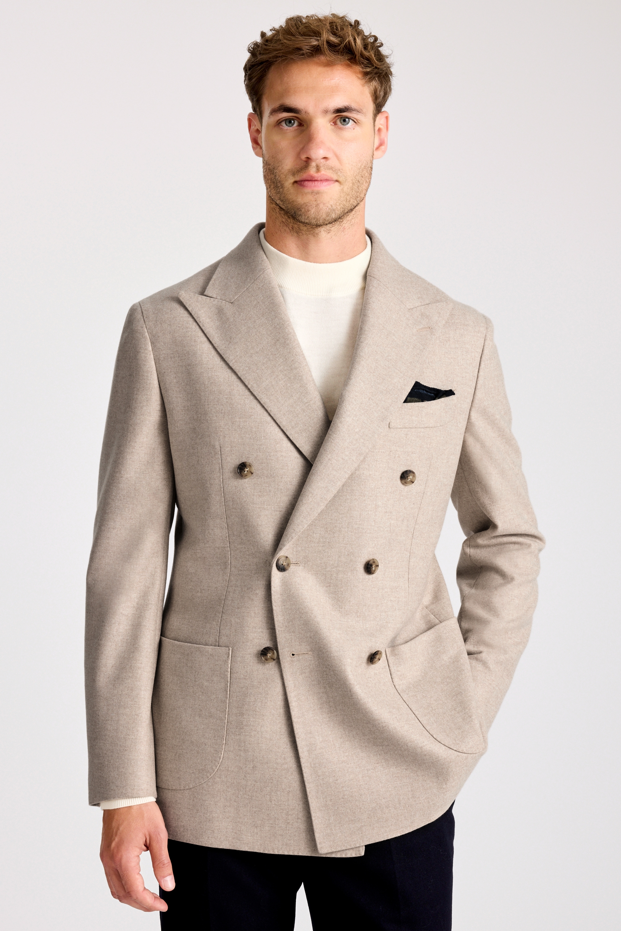 Italian Tailored Fit Oatmeal Jacket