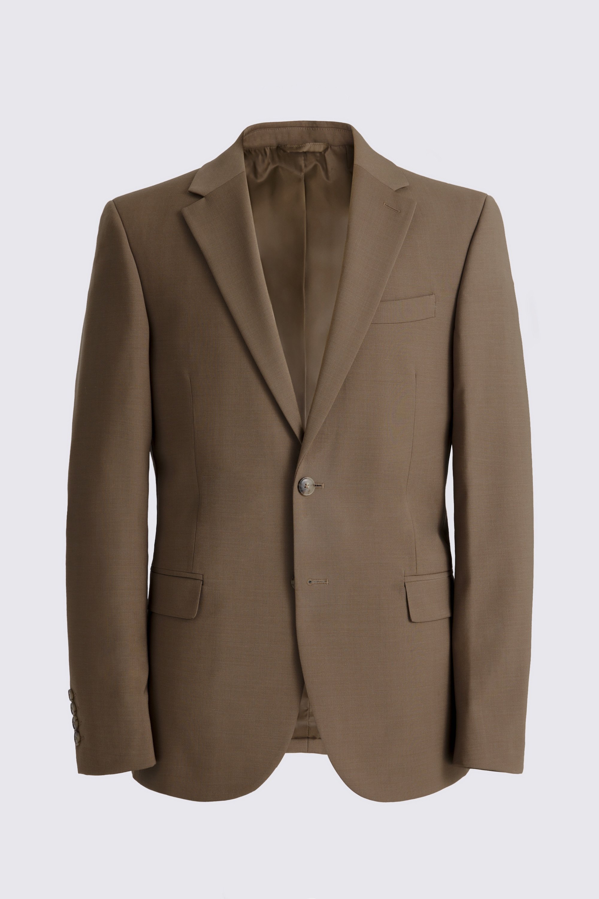 DKNY Slim Fit Dark Camel Suit
