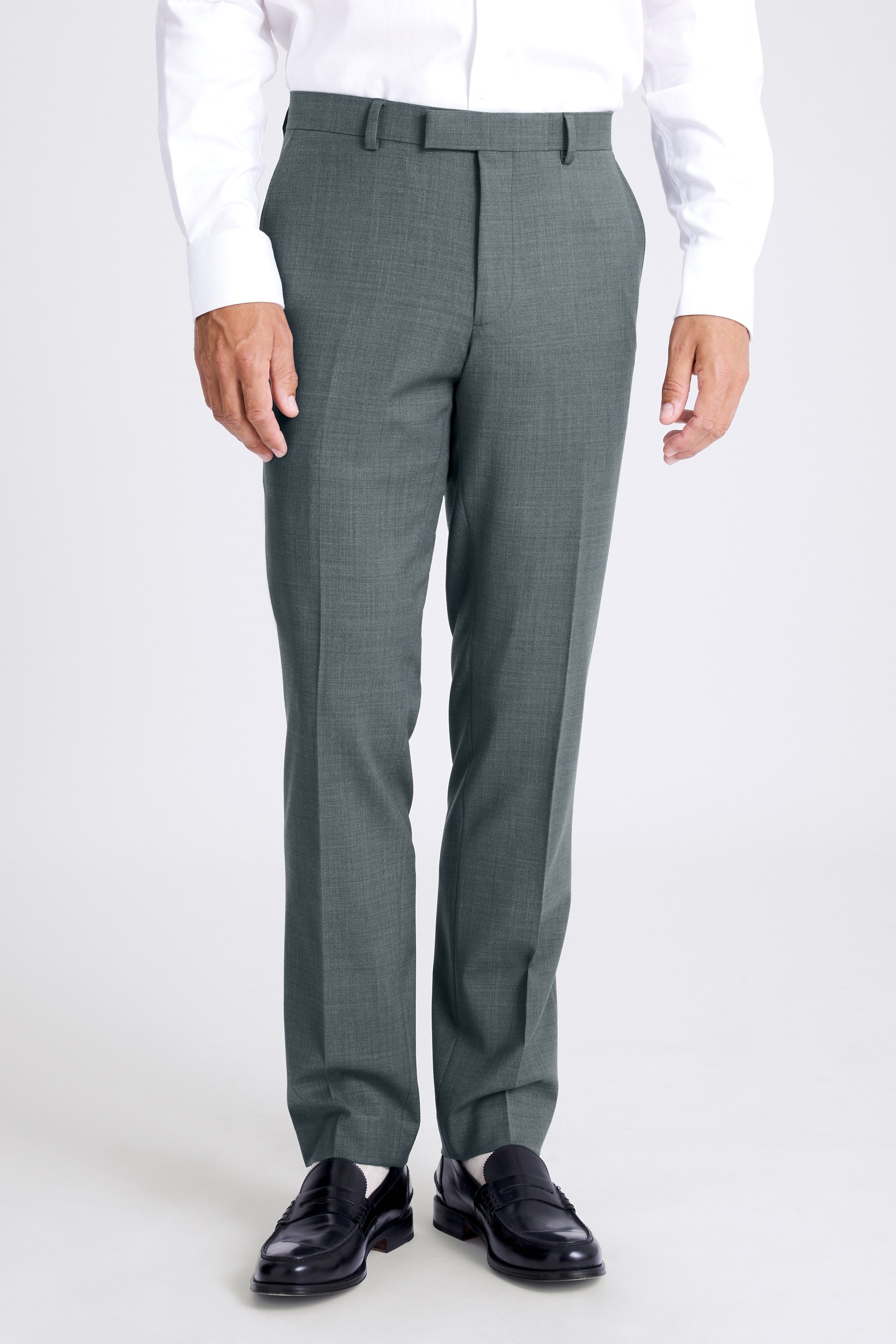 DKNY Slim Fit Teal Trousers