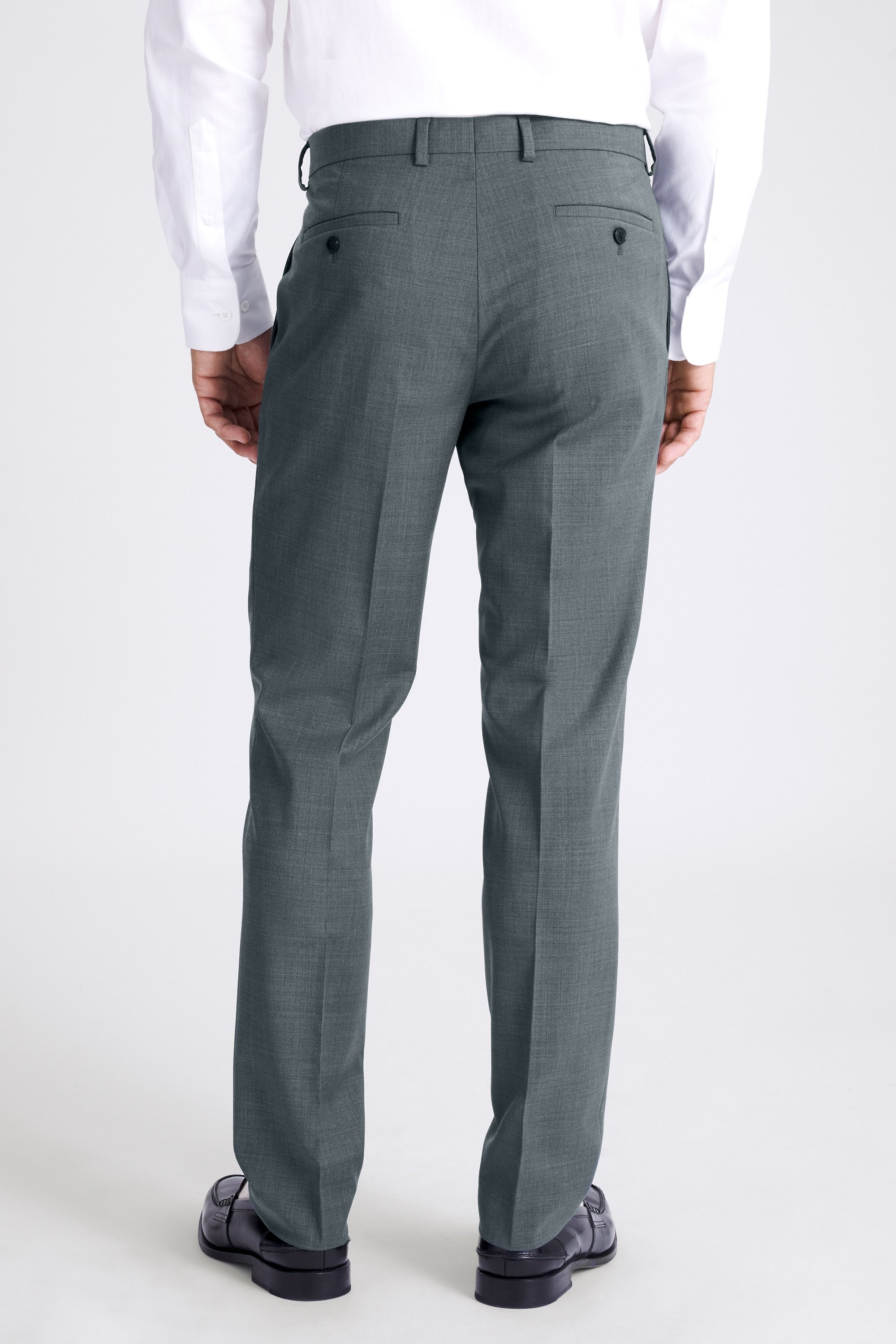 DKNY Slim Fit Teal Trousers