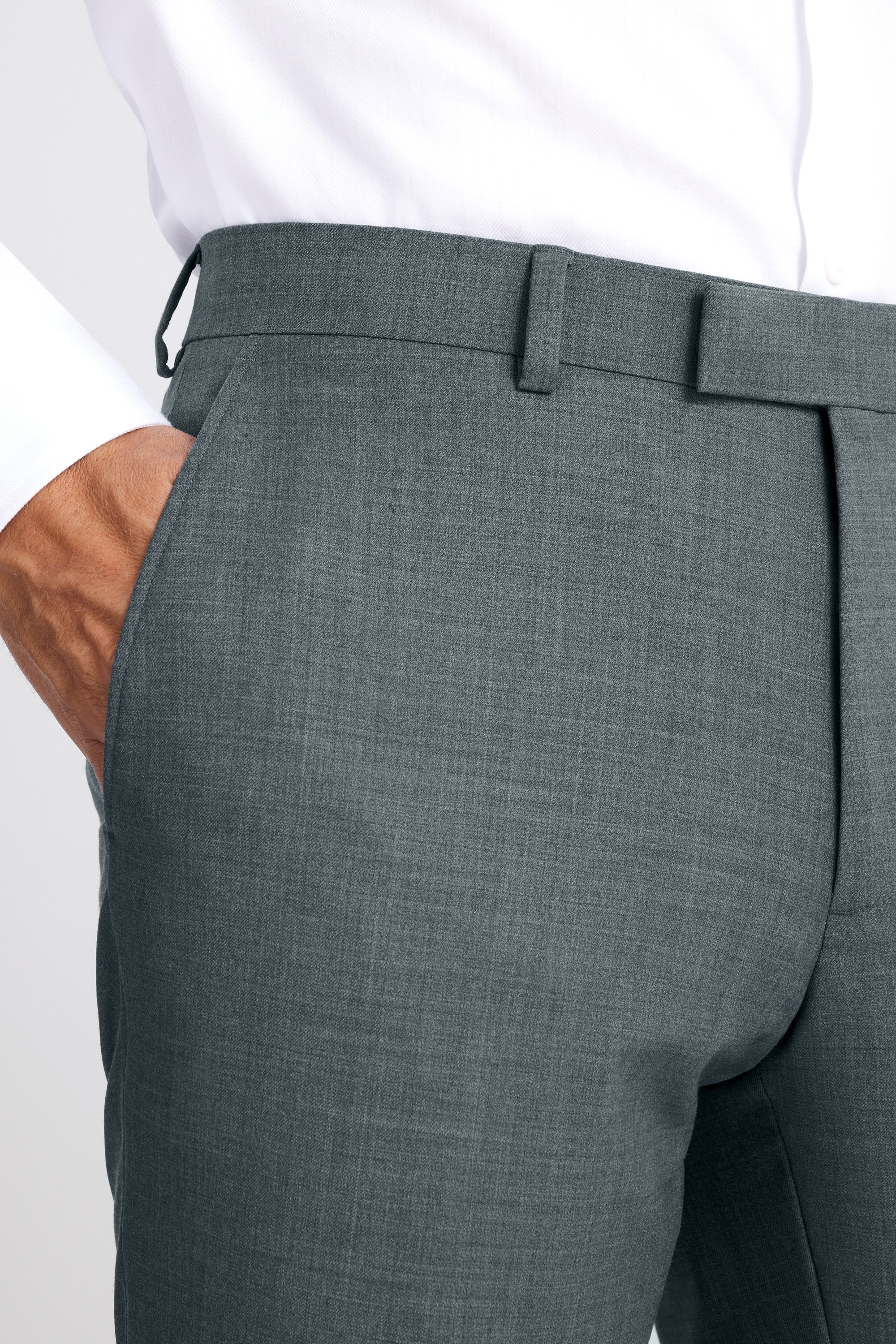 DKNY Slim Fit Teal Trousers
