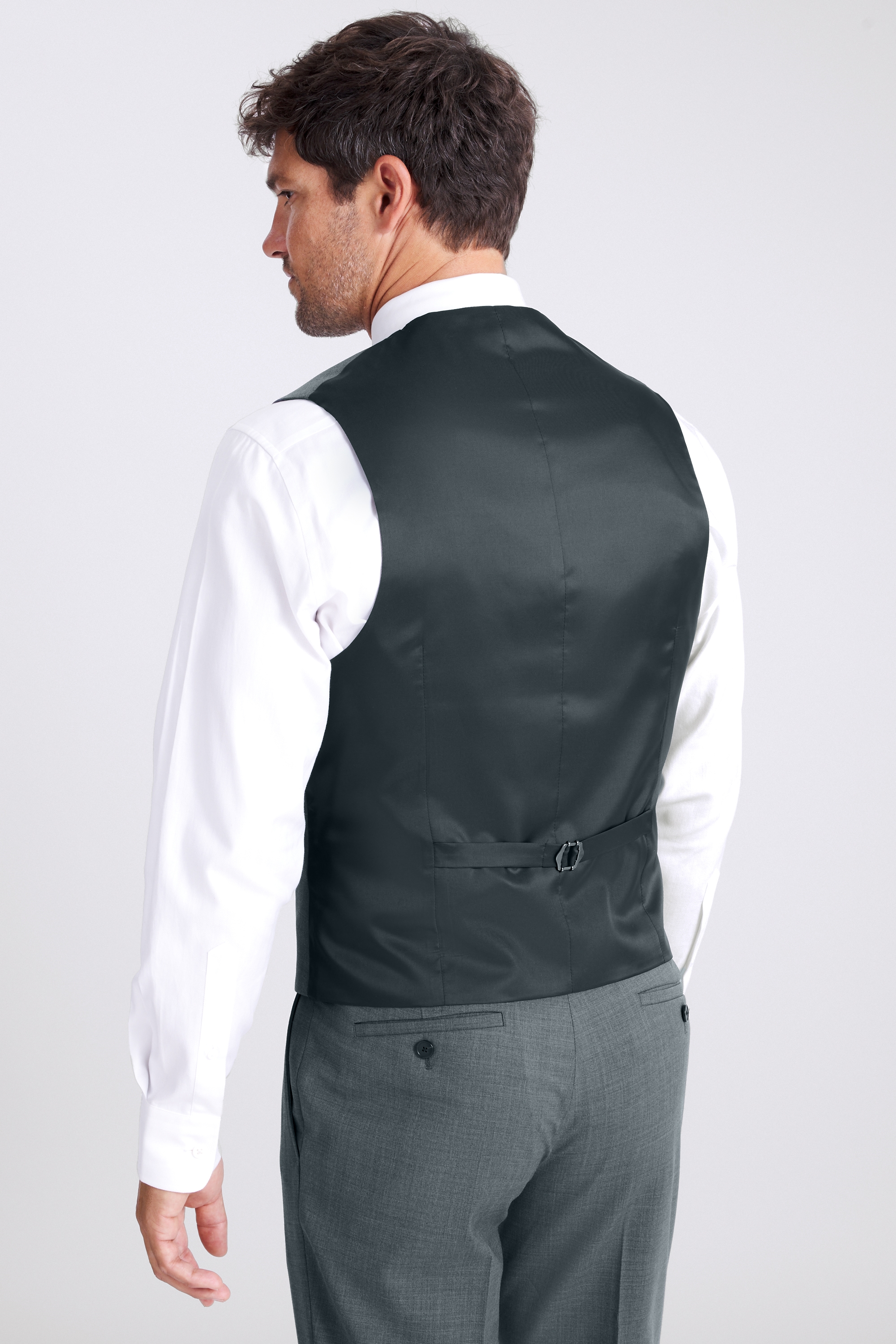DKNY Slim Fit Teal Waistcoat