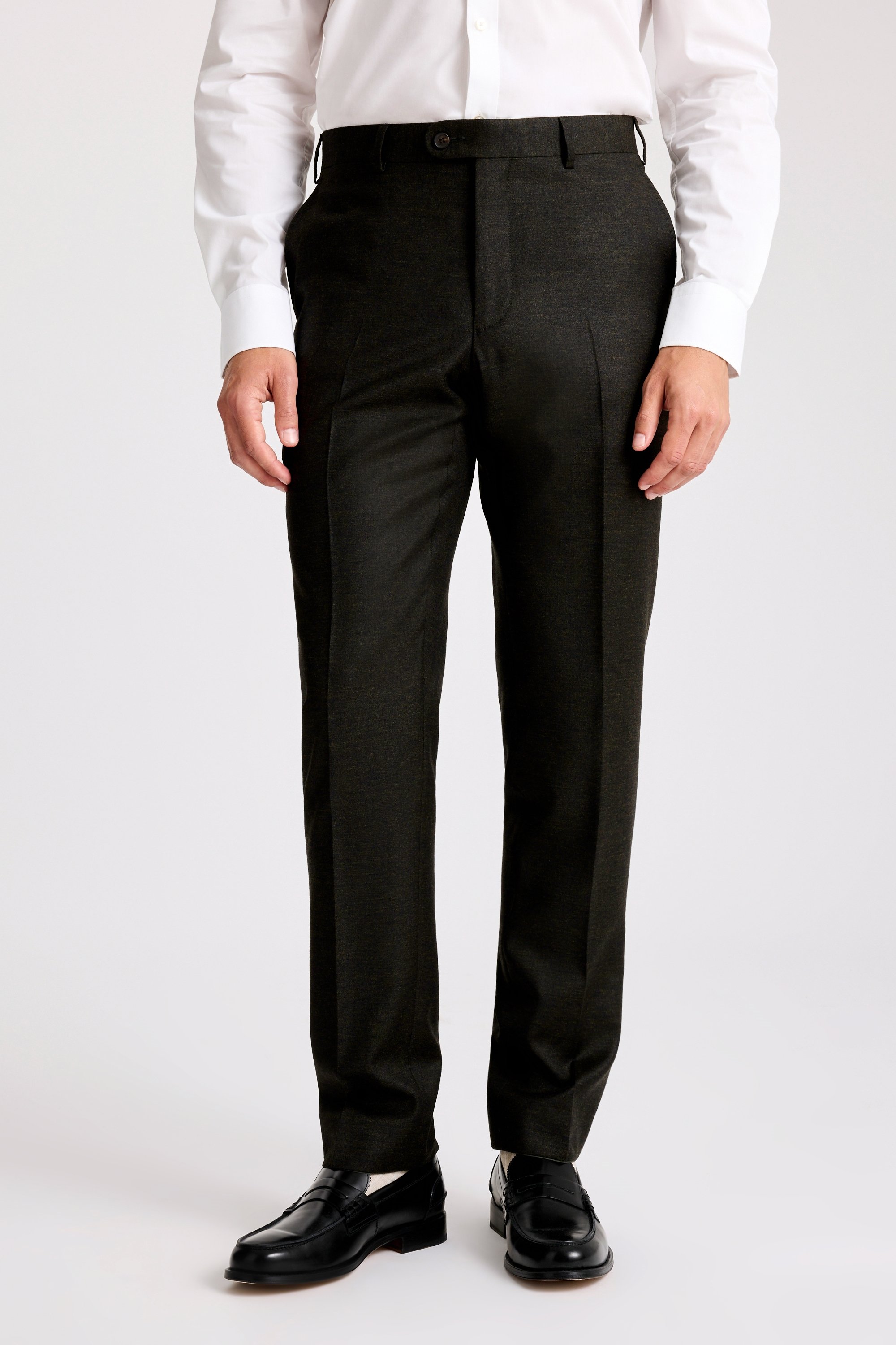 Tailored Fit Dark Green Trousers