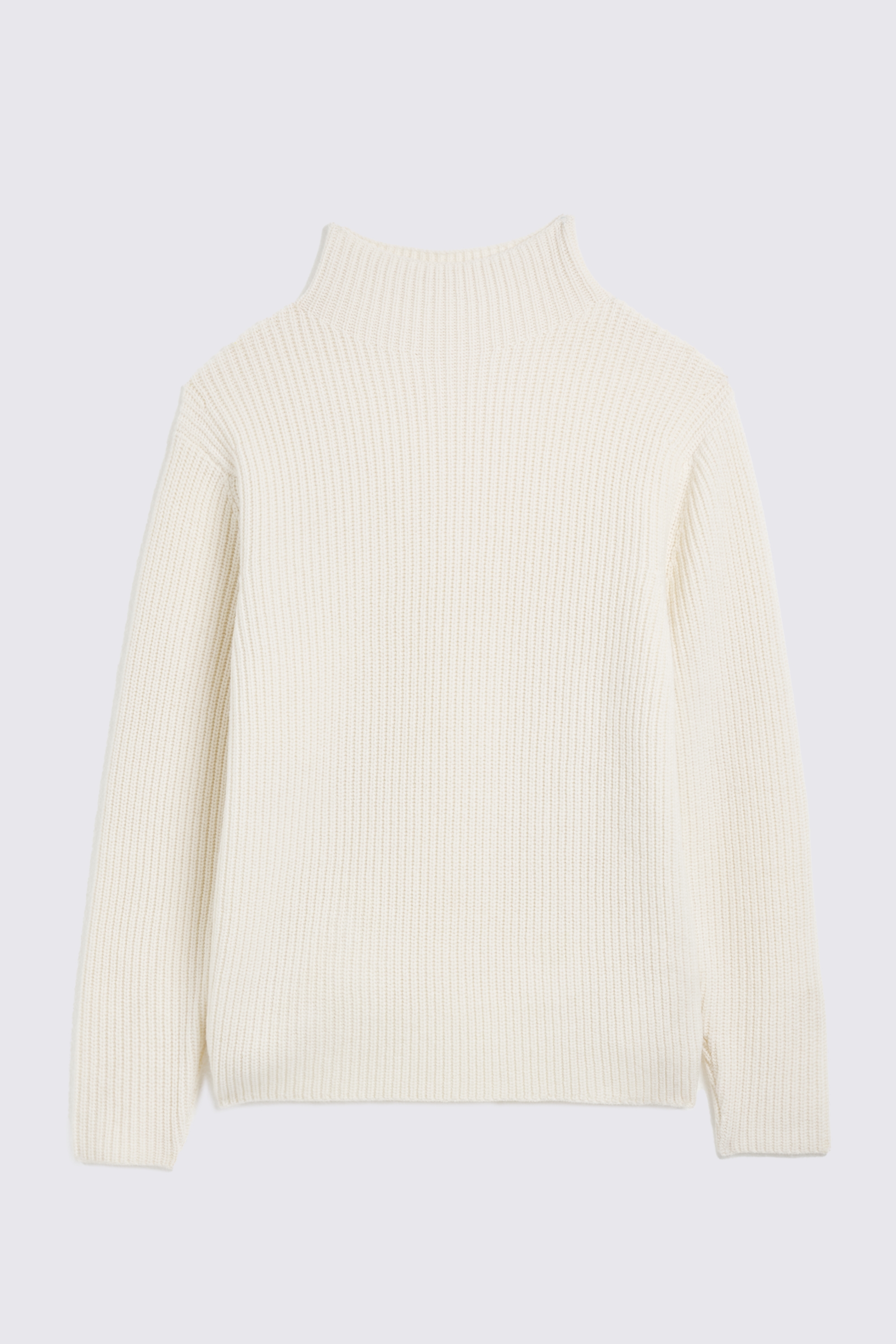 Ecru Oversized Funnel Neck