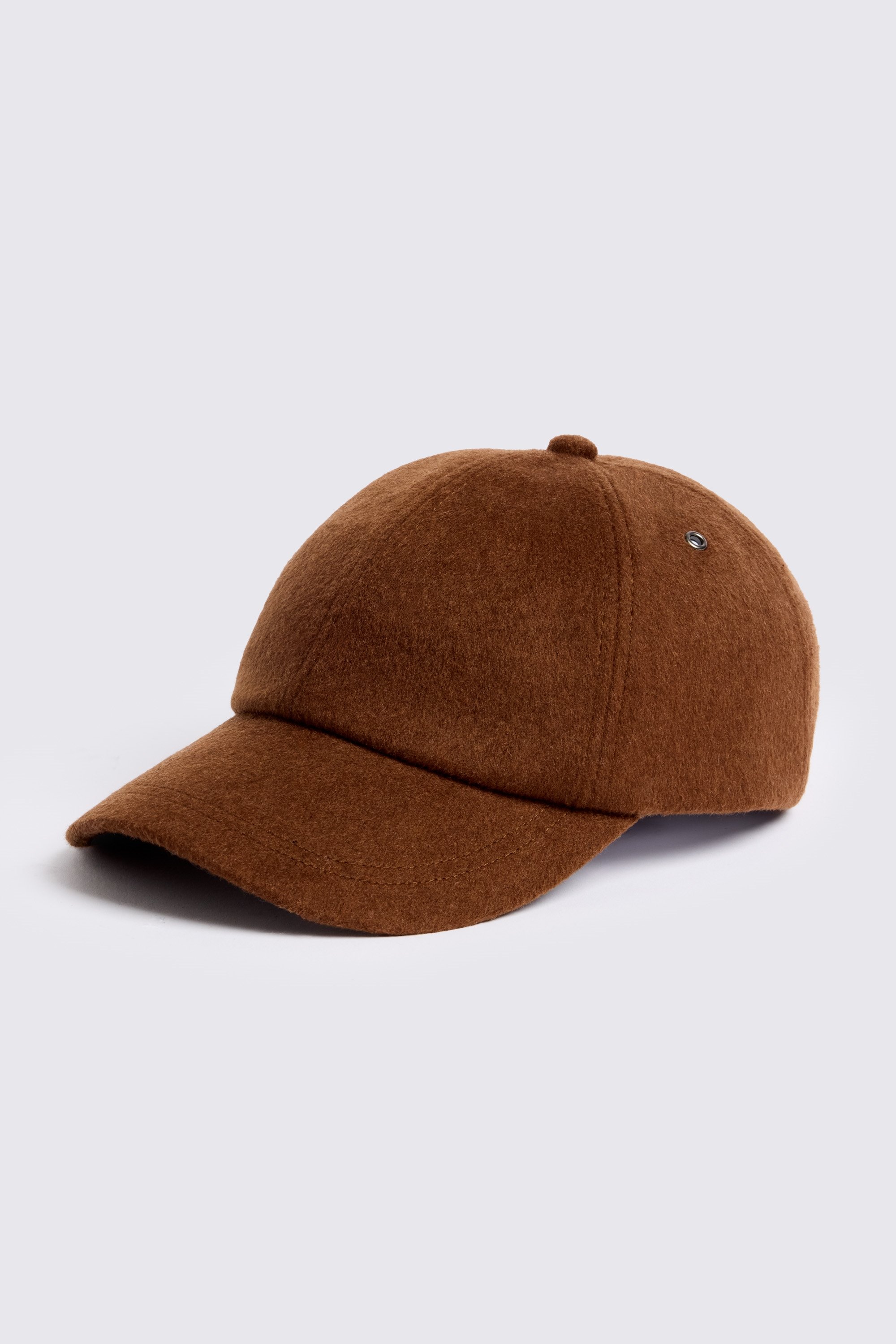 Brown Brushed Wool Cap