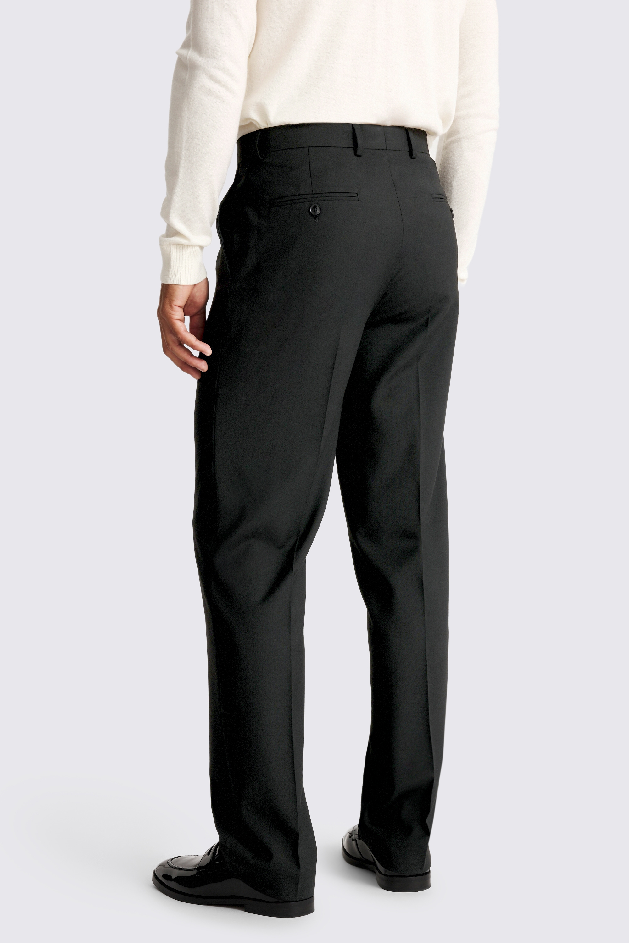 Relaxed Fit Black Dress Trousers