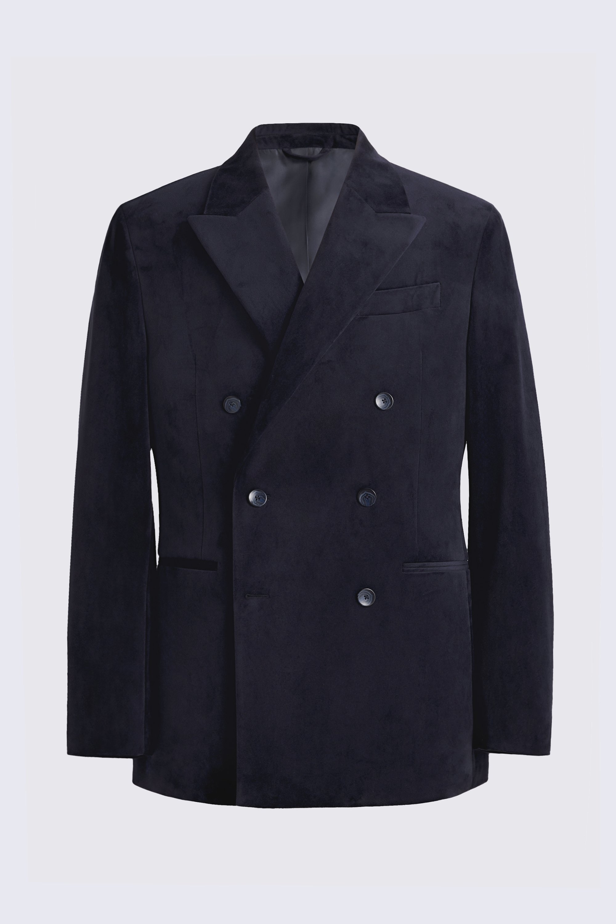 Relaxed Fit Navy Velvet Jacket