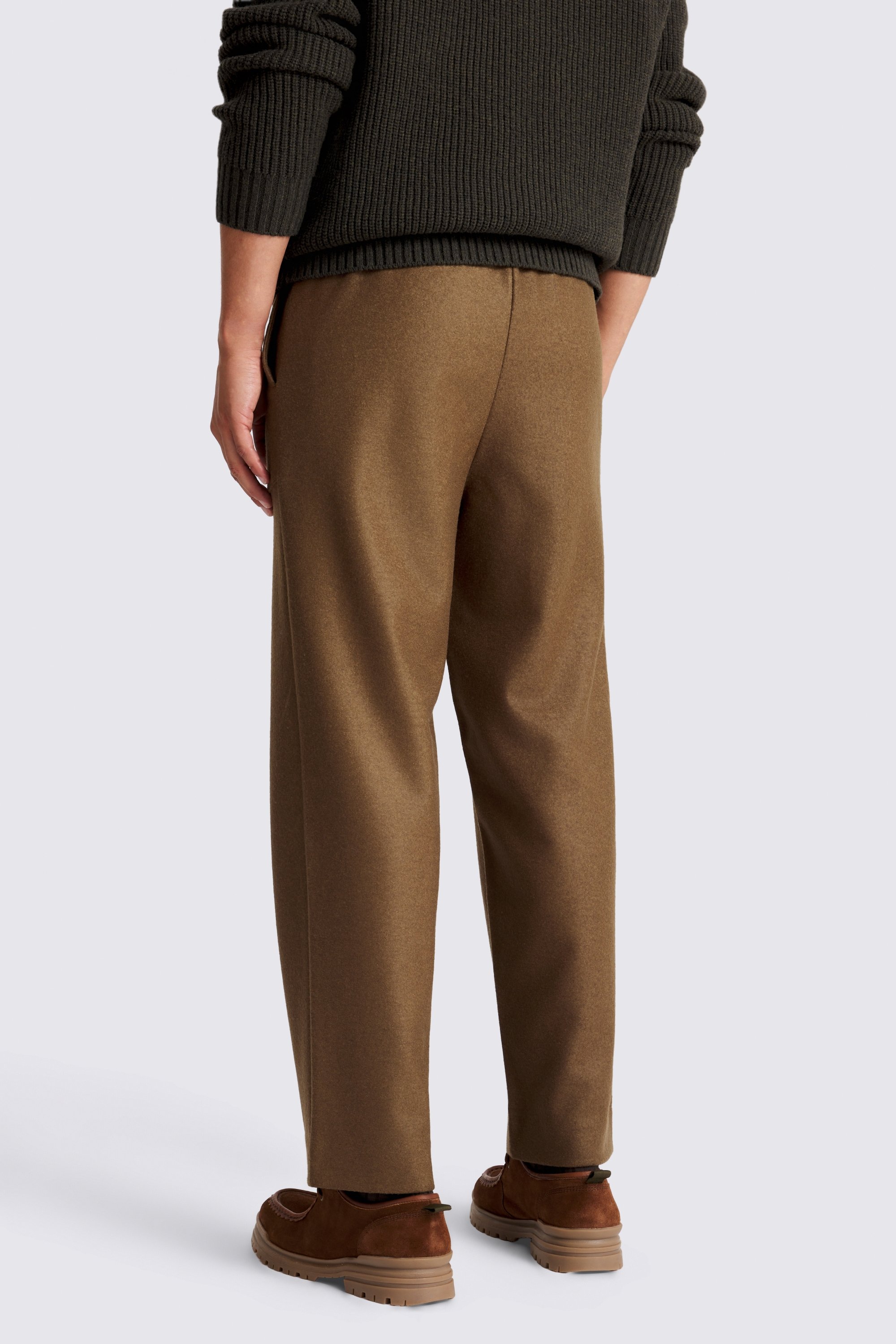 Olive Knitted Drawstring Trousers
