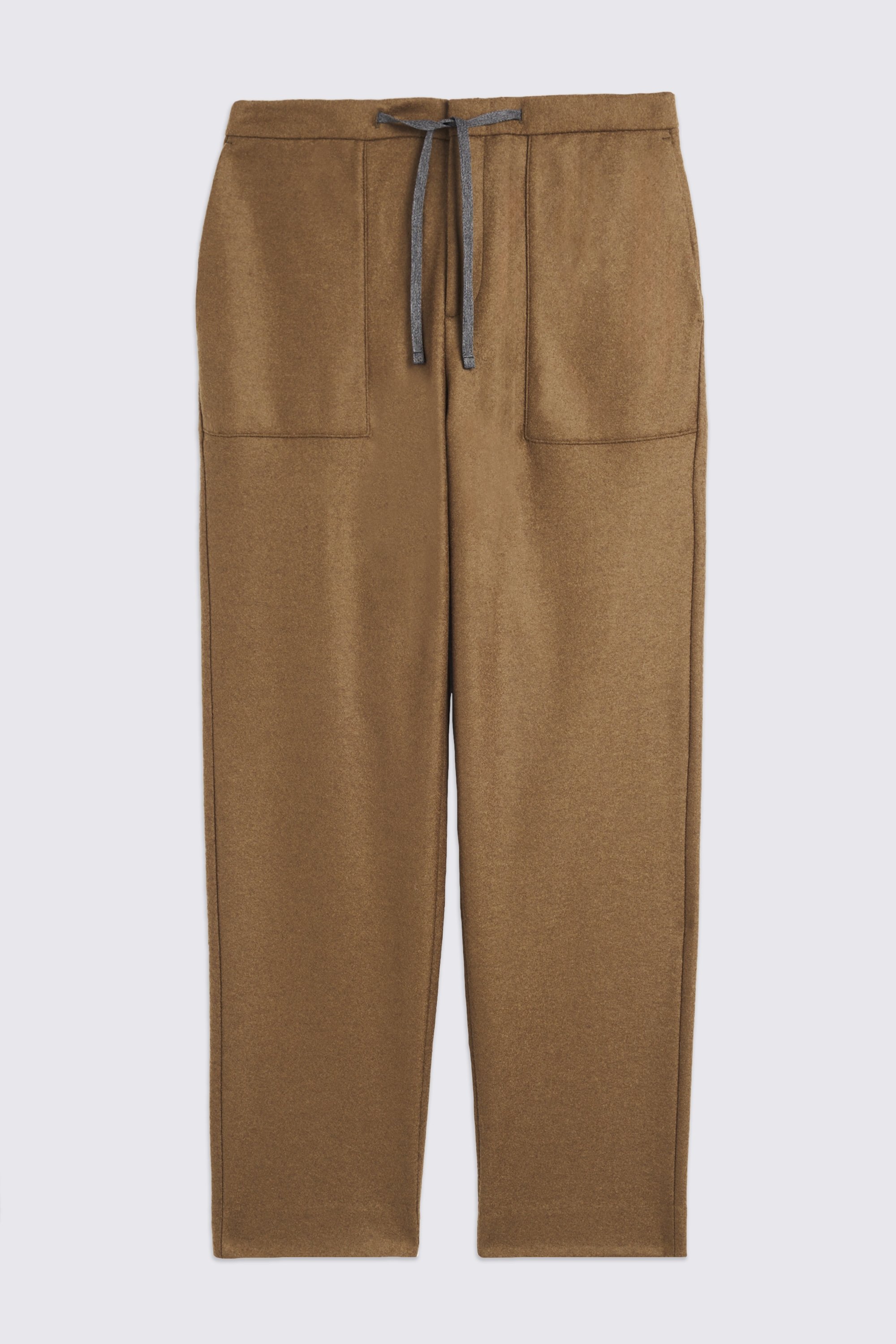 Olive Knitted Drawstring Trousers