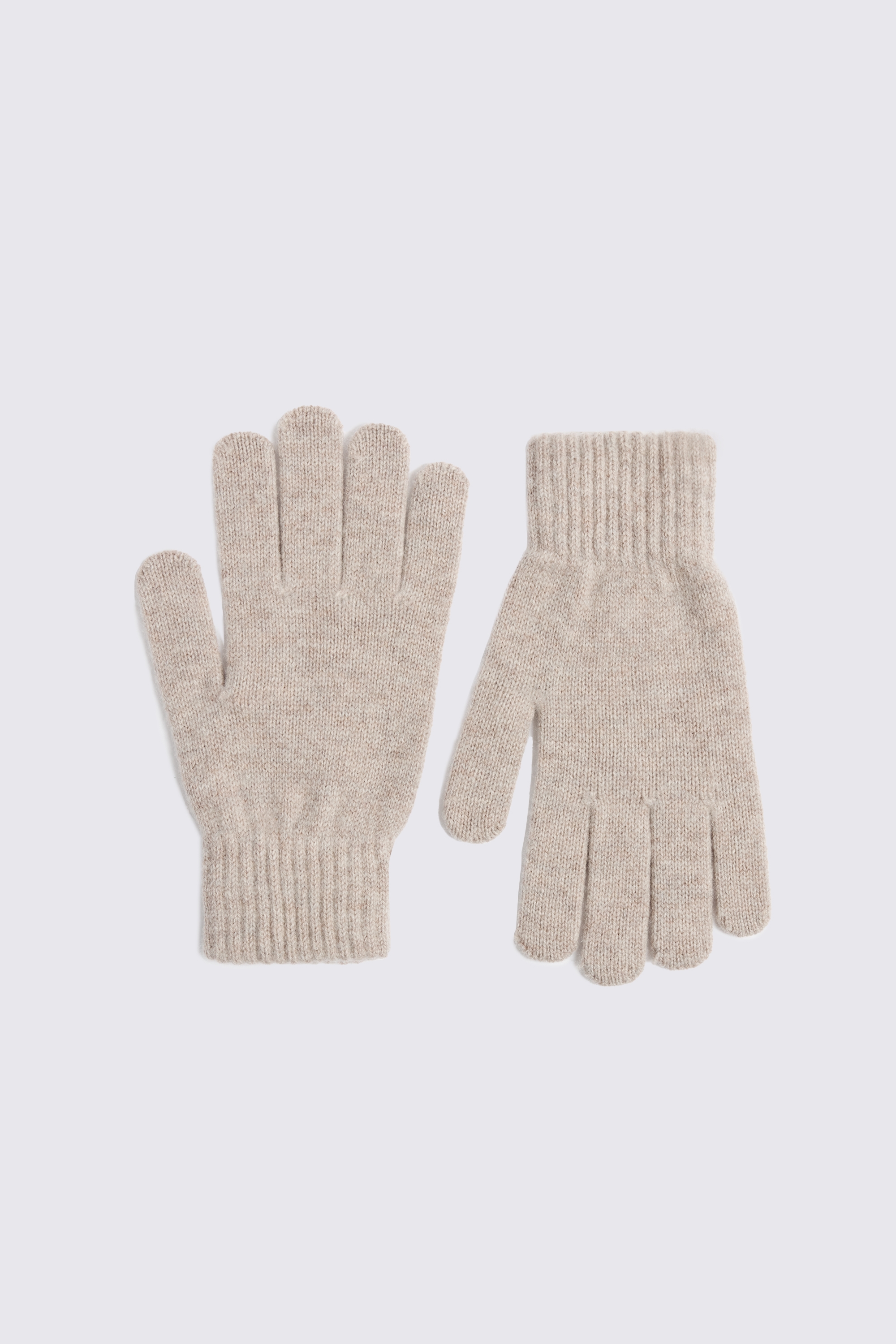 Taupe Melange Cashmere Blend Gloves