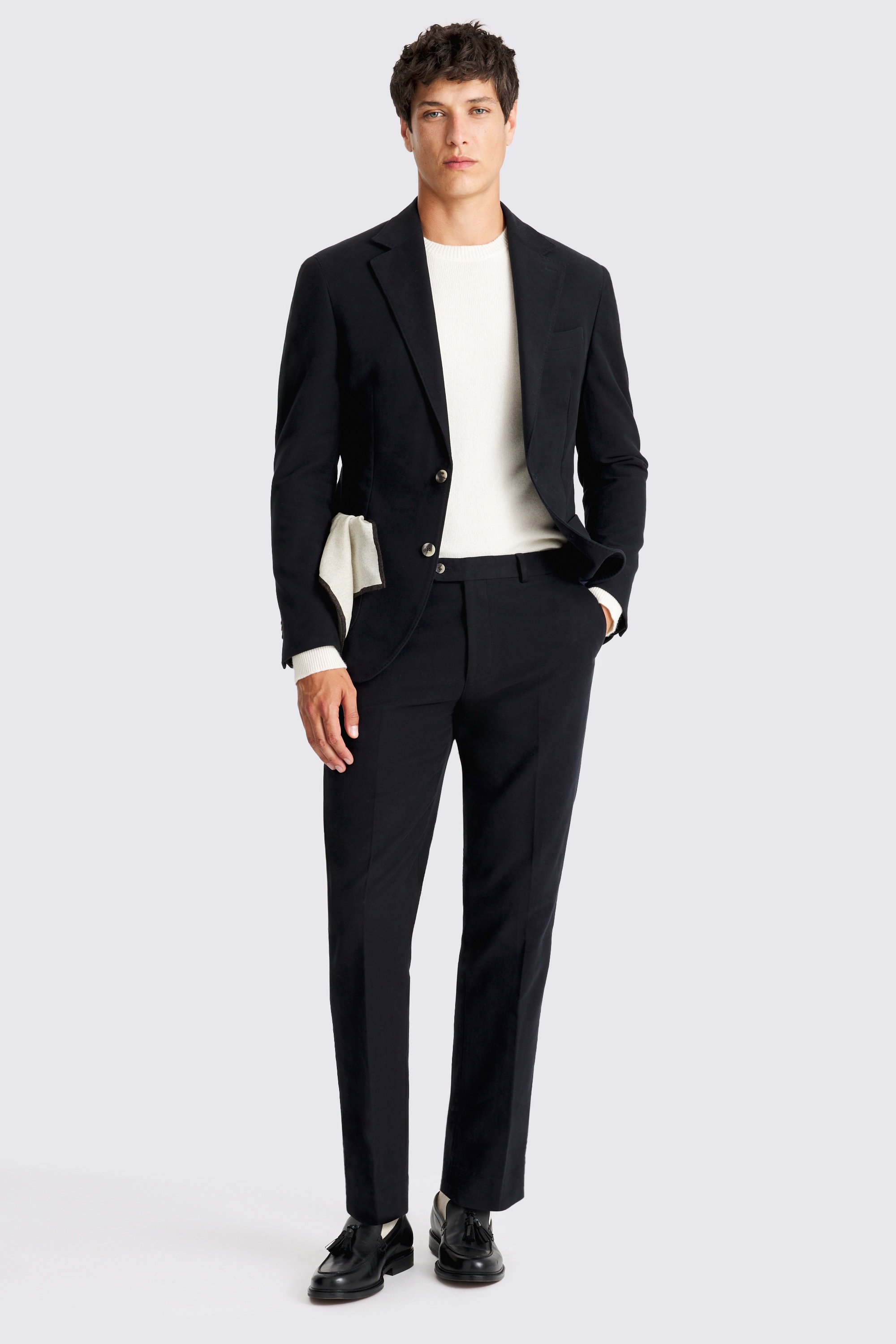 Custom Made navy moleskin jacket