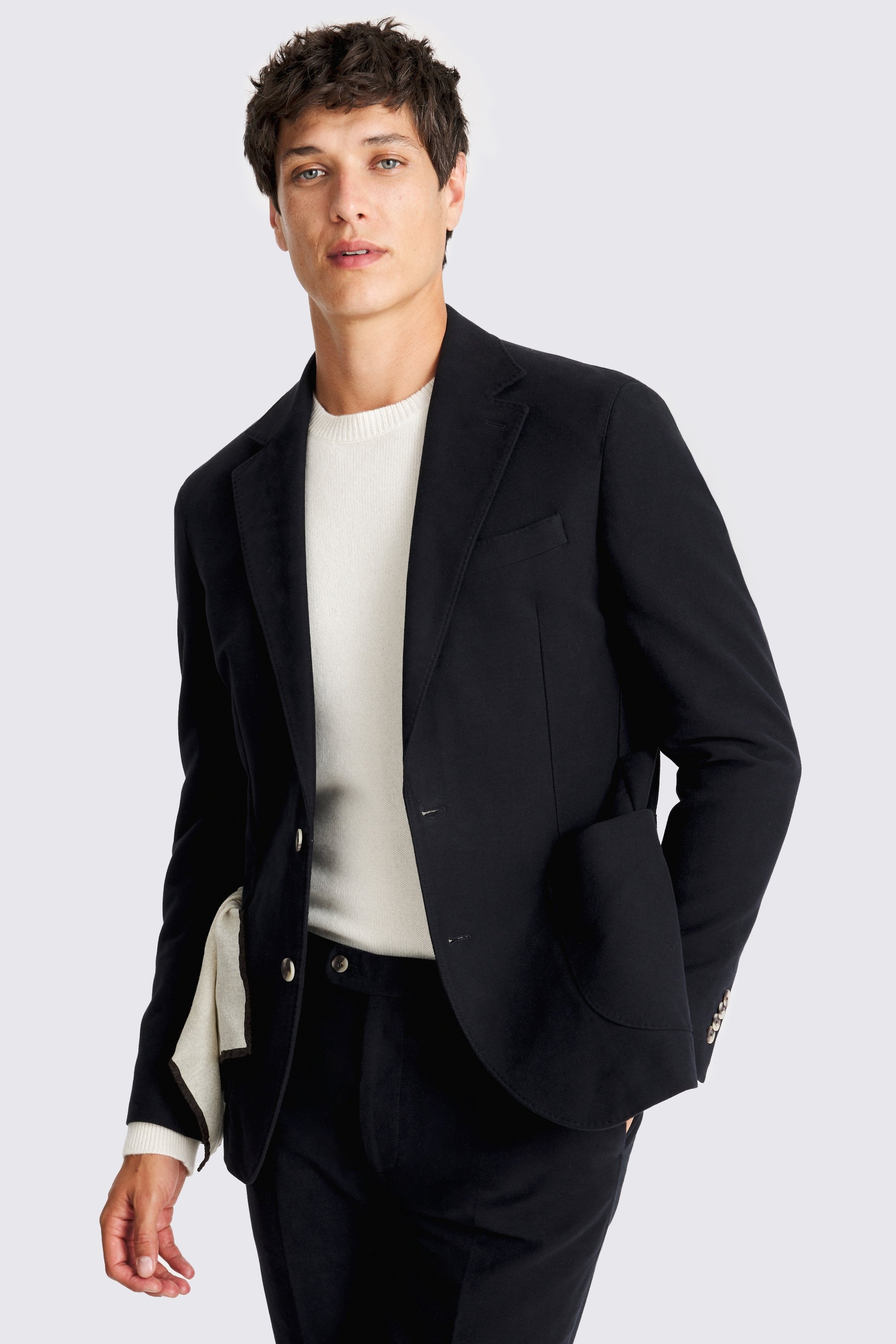 Custom Made navy moleskin jacket