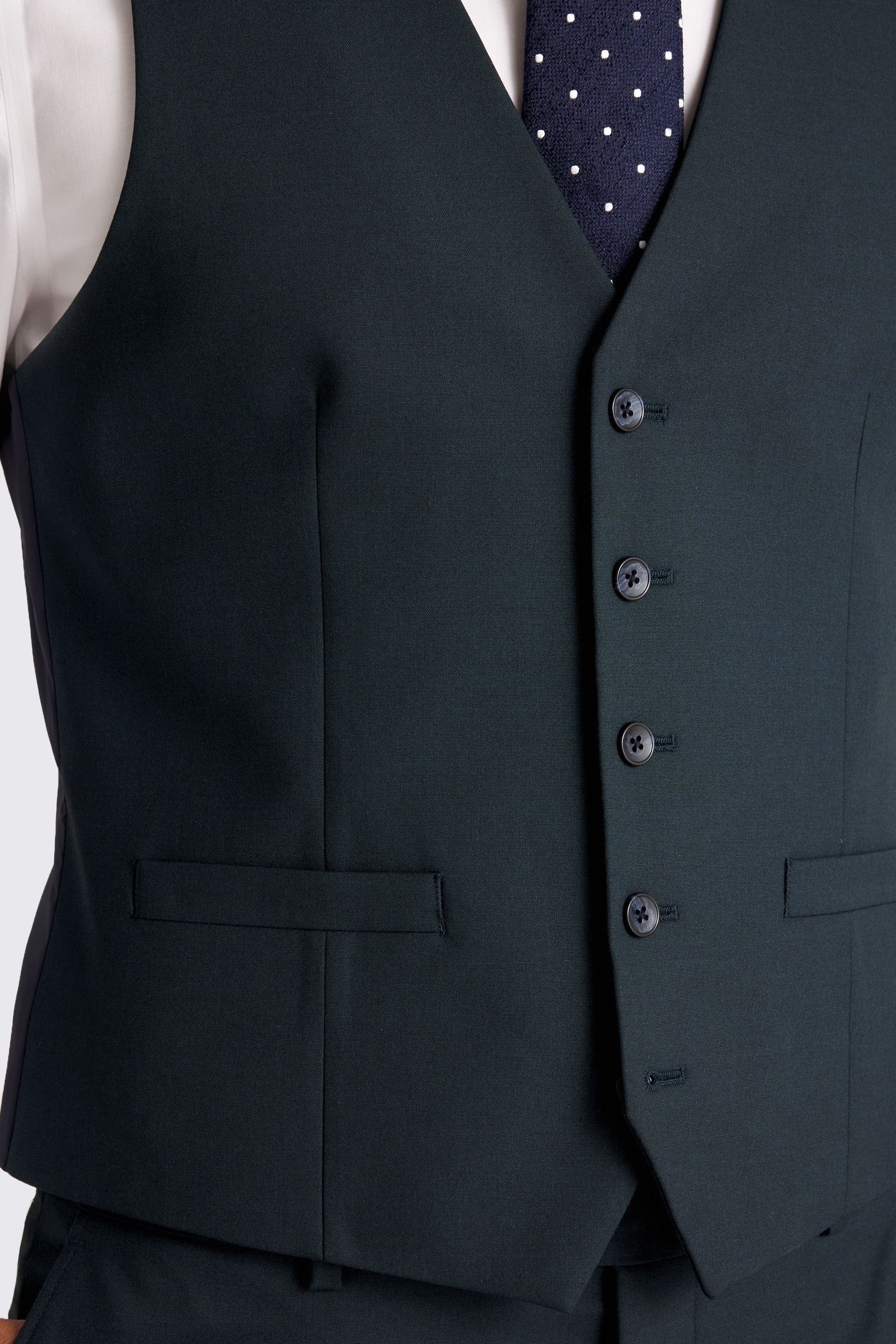 Slim Fit Teal Waistcoat