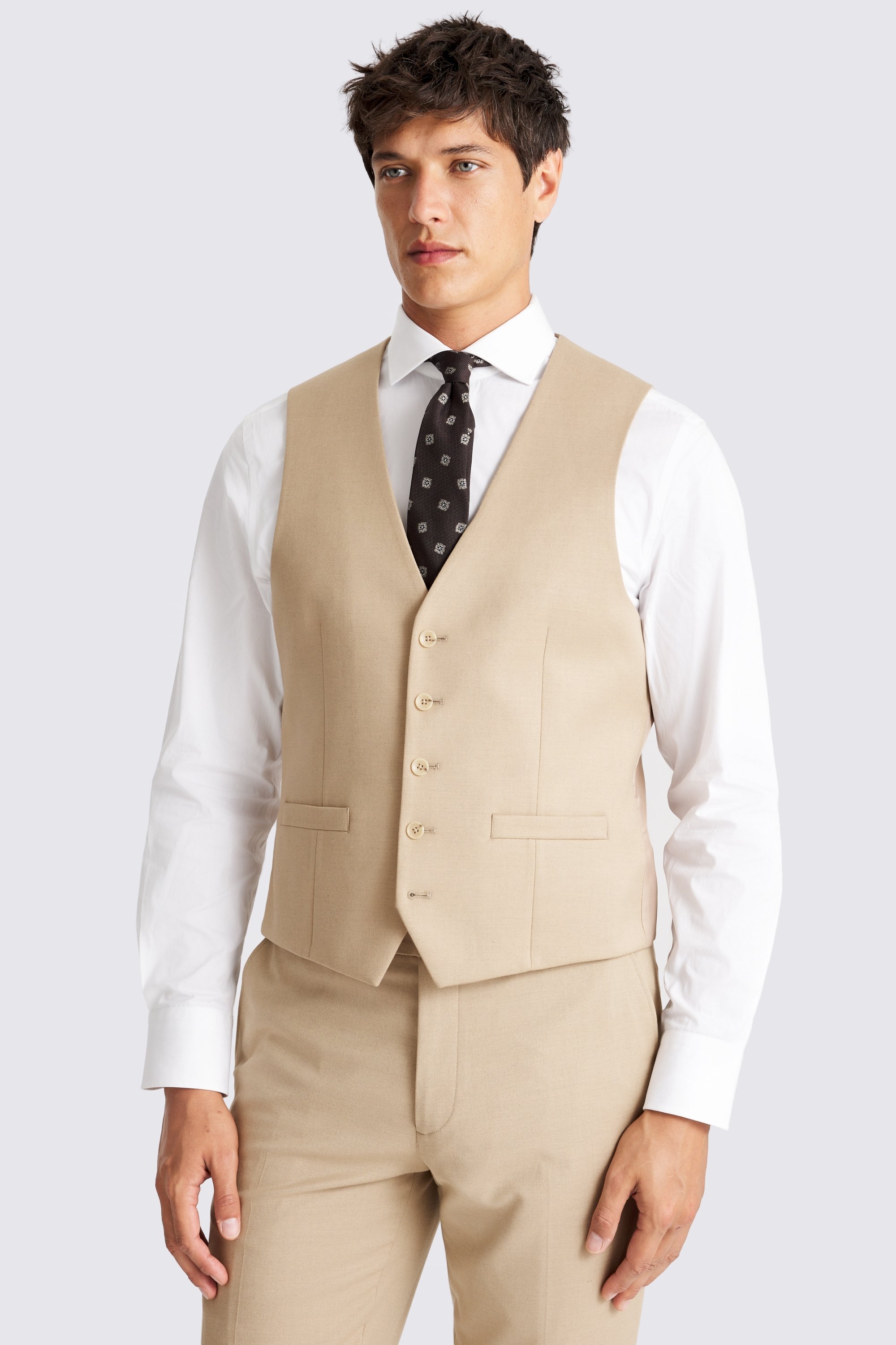 French Connection Slim Fit Neutral Waistcoat