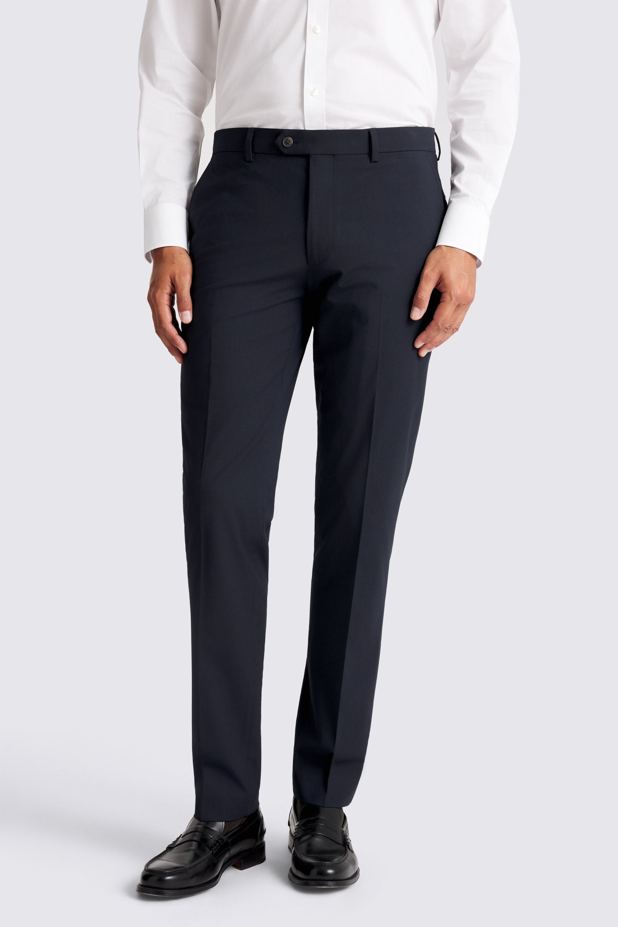 Slim Fit Navy Trousers