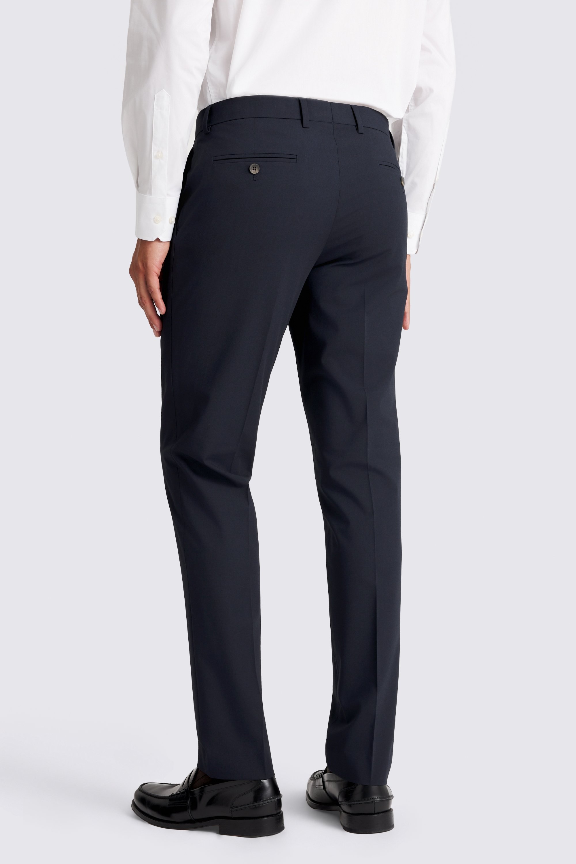 Slim Fit Navy Trousers