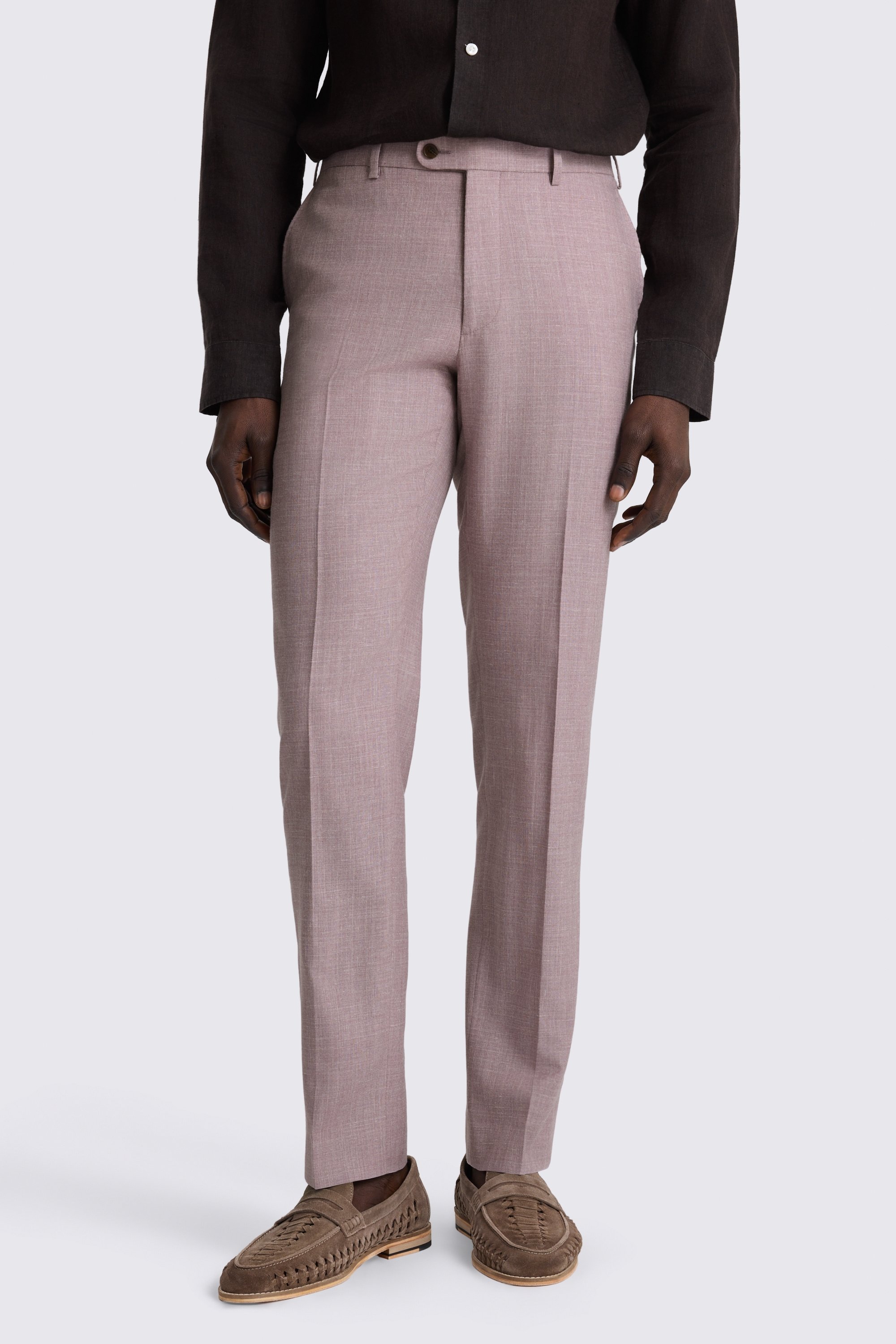 Italian Tailored Fit Mauve Trousers