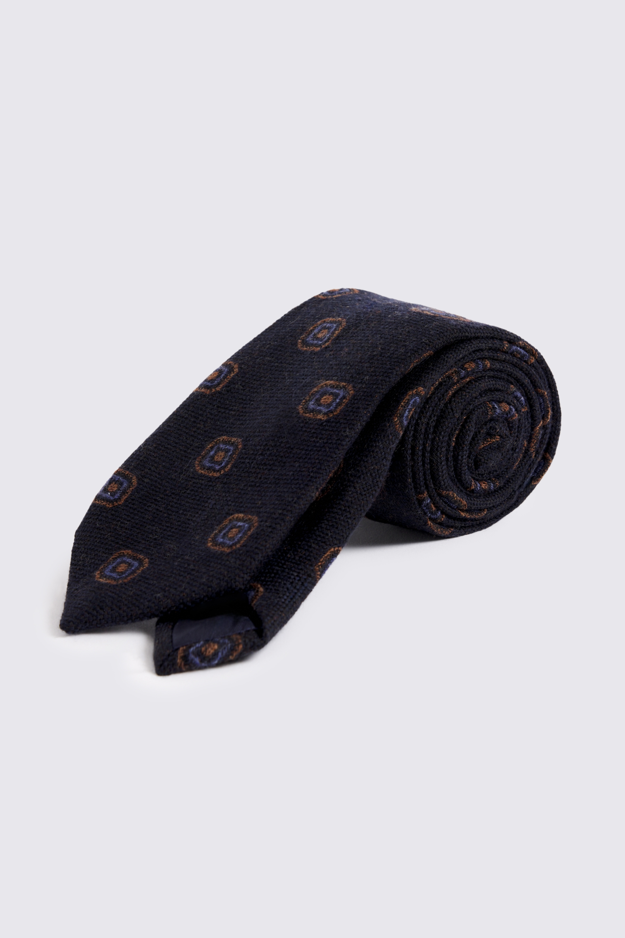 Italian Navy Copper Diamond Tie