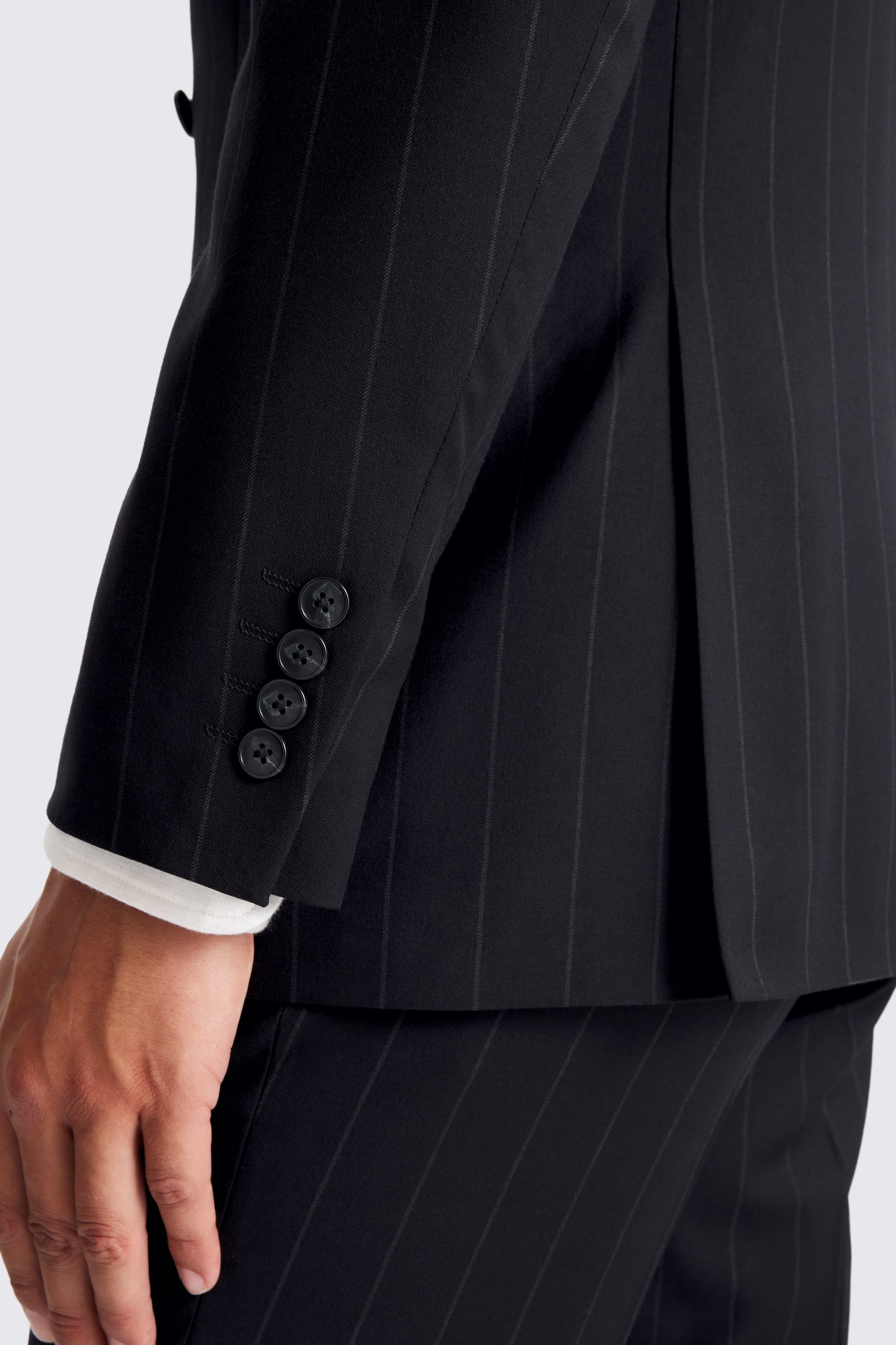 Tailored Fit Navy Stripe Jacket