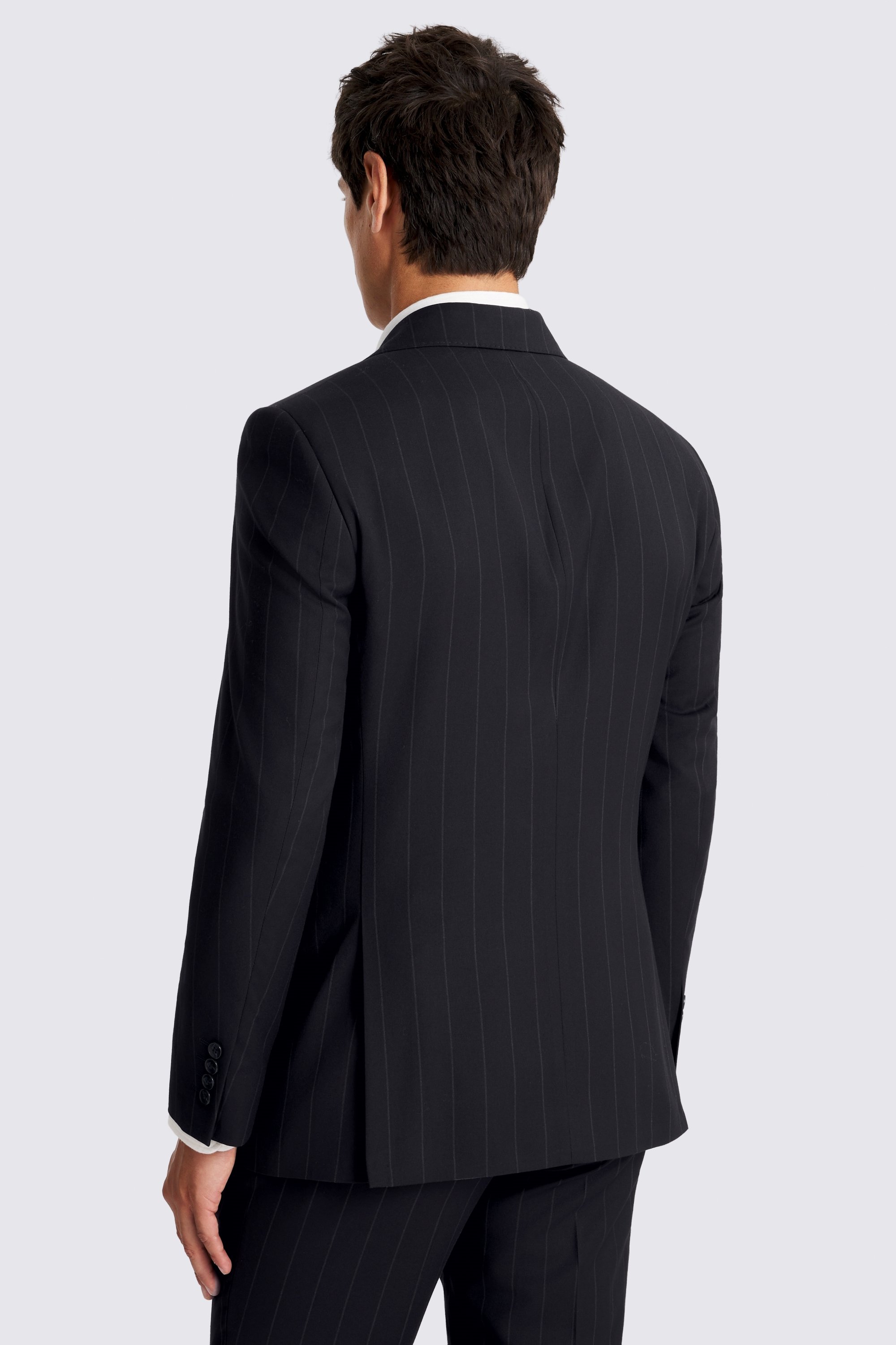 Tailored Fit Navy Stripe Jacket