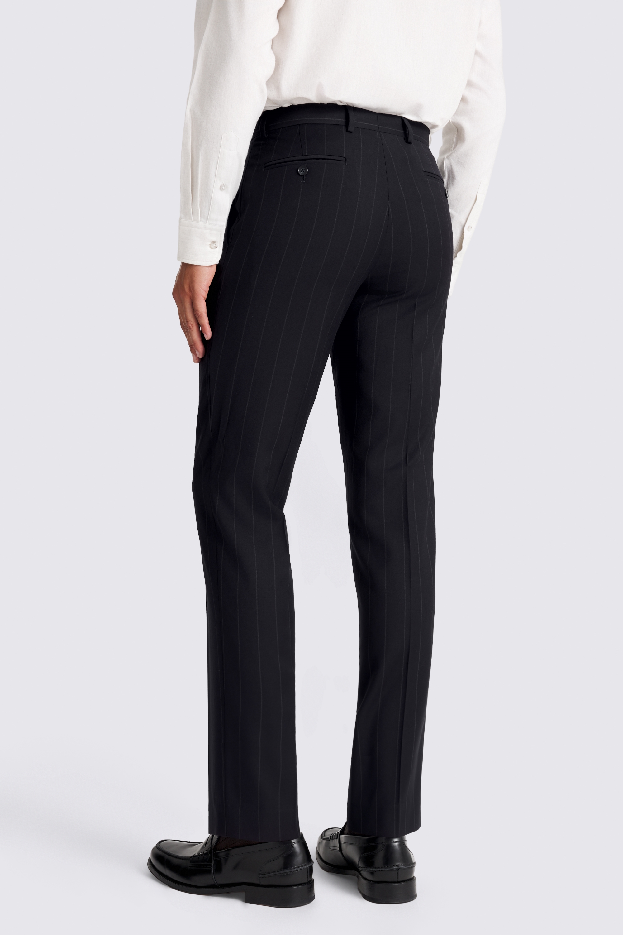 Tailored Fit Navy Stripe Trouser