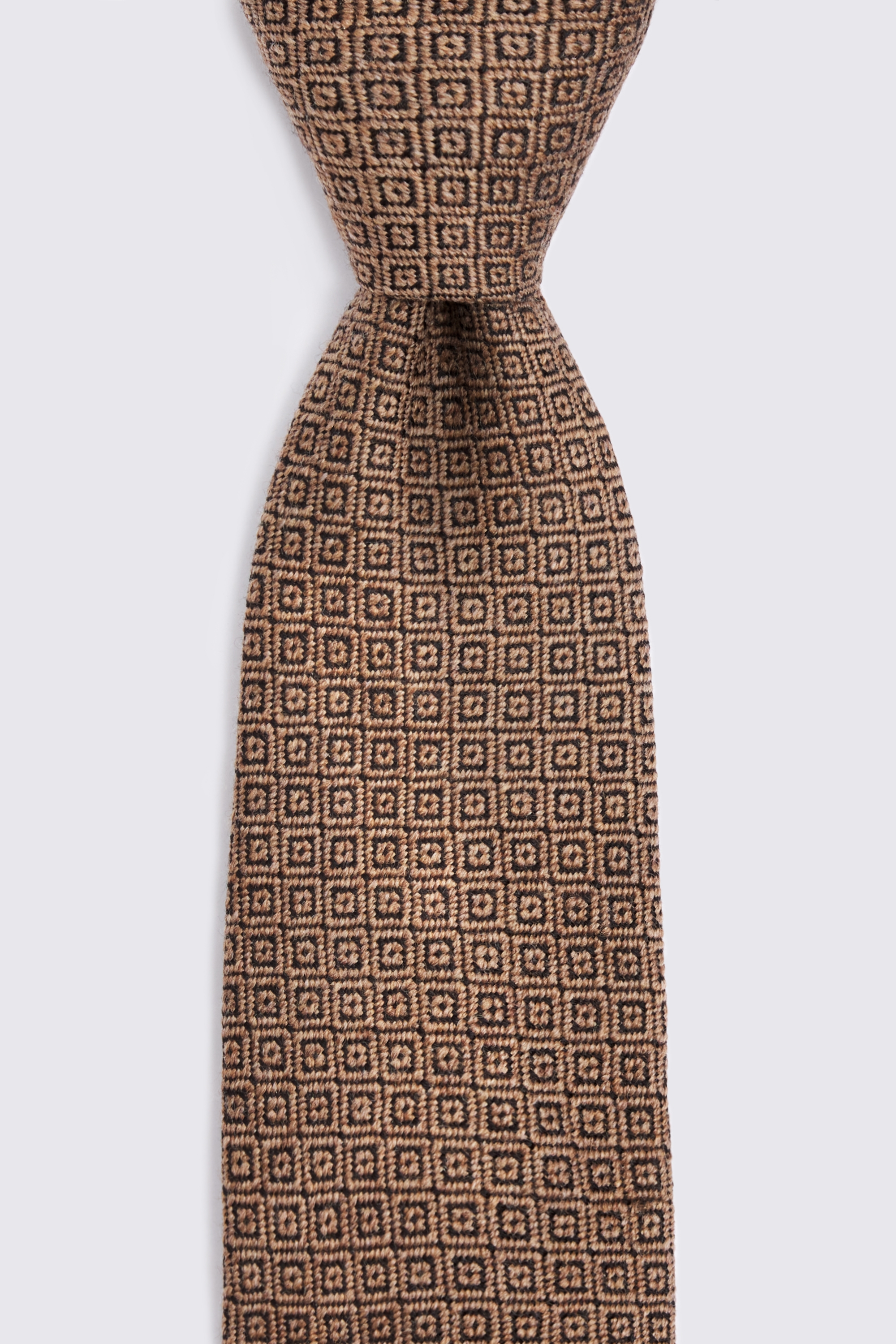 Italian Copper Wool Geometric Tie