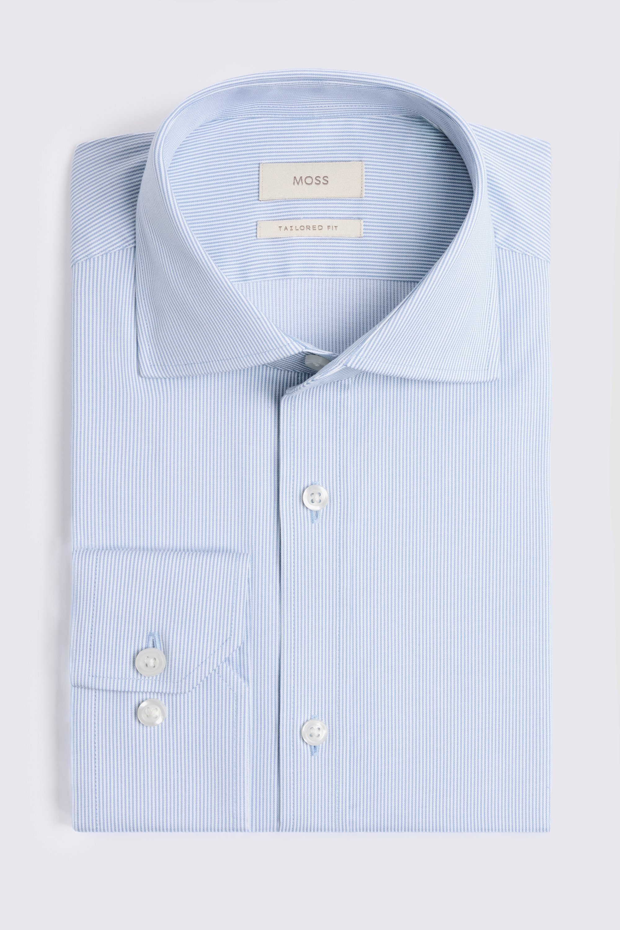 Tailored Fit Sky Stretch Stripe Shirt