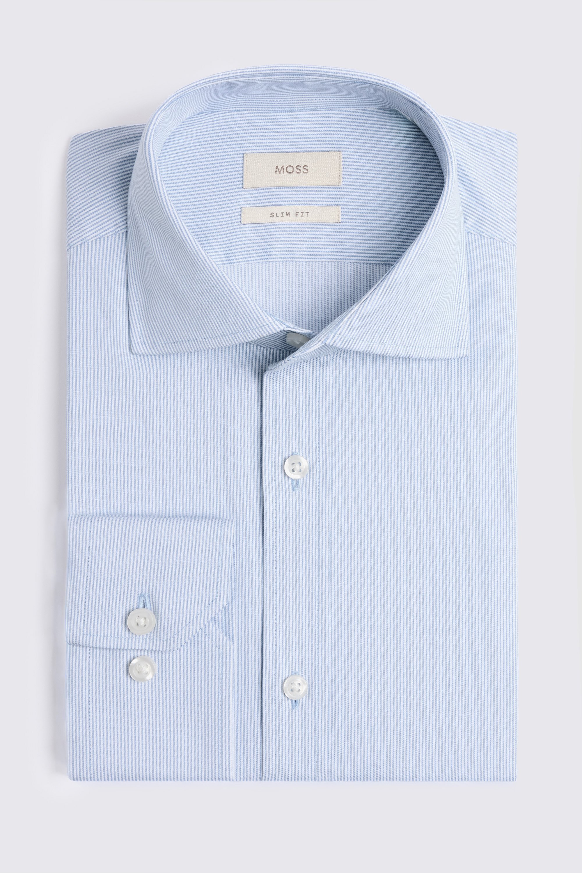 Slim Fit Sky Stretch Stripe Shirt