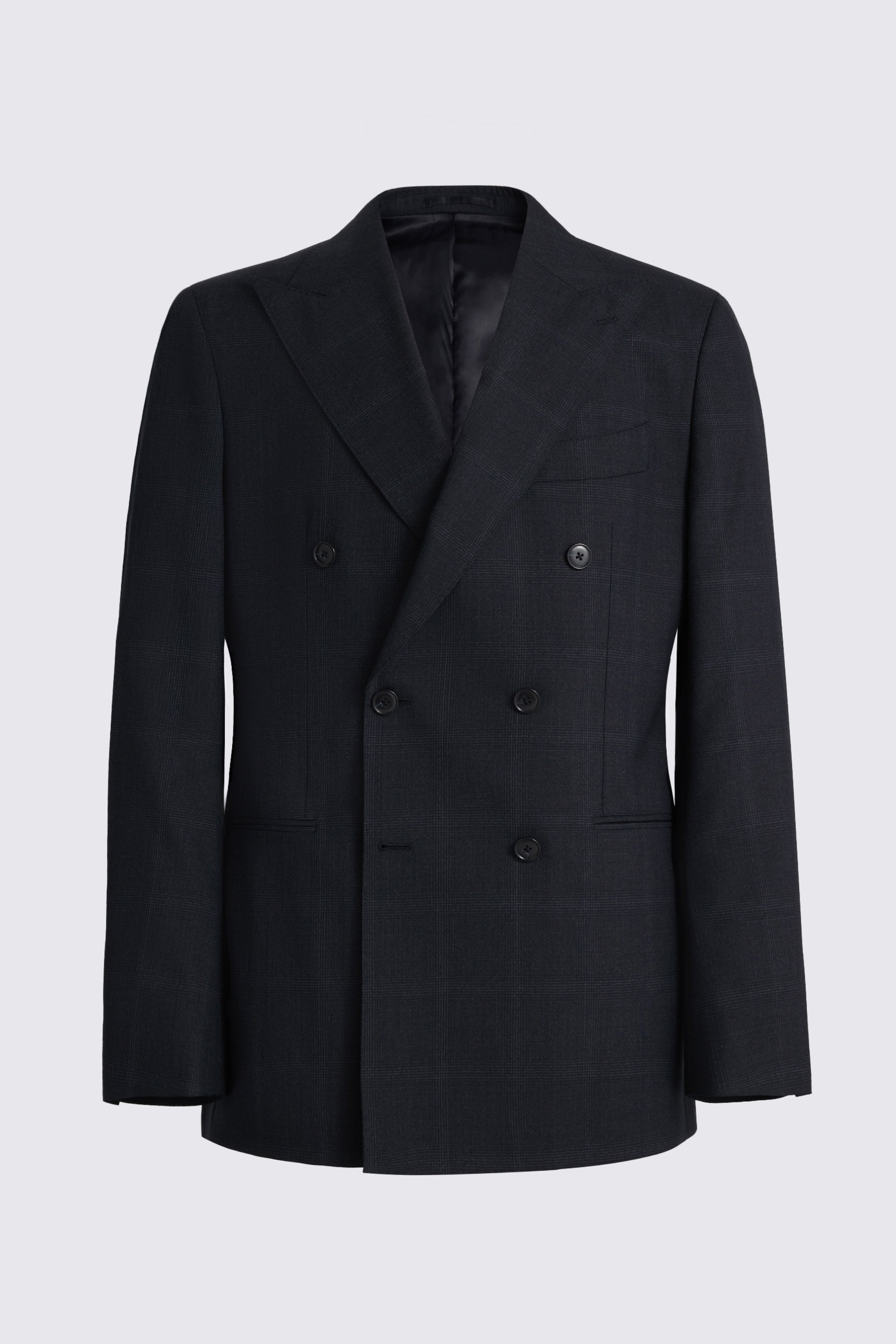 Italian Tailored Fit Navy Check Suit