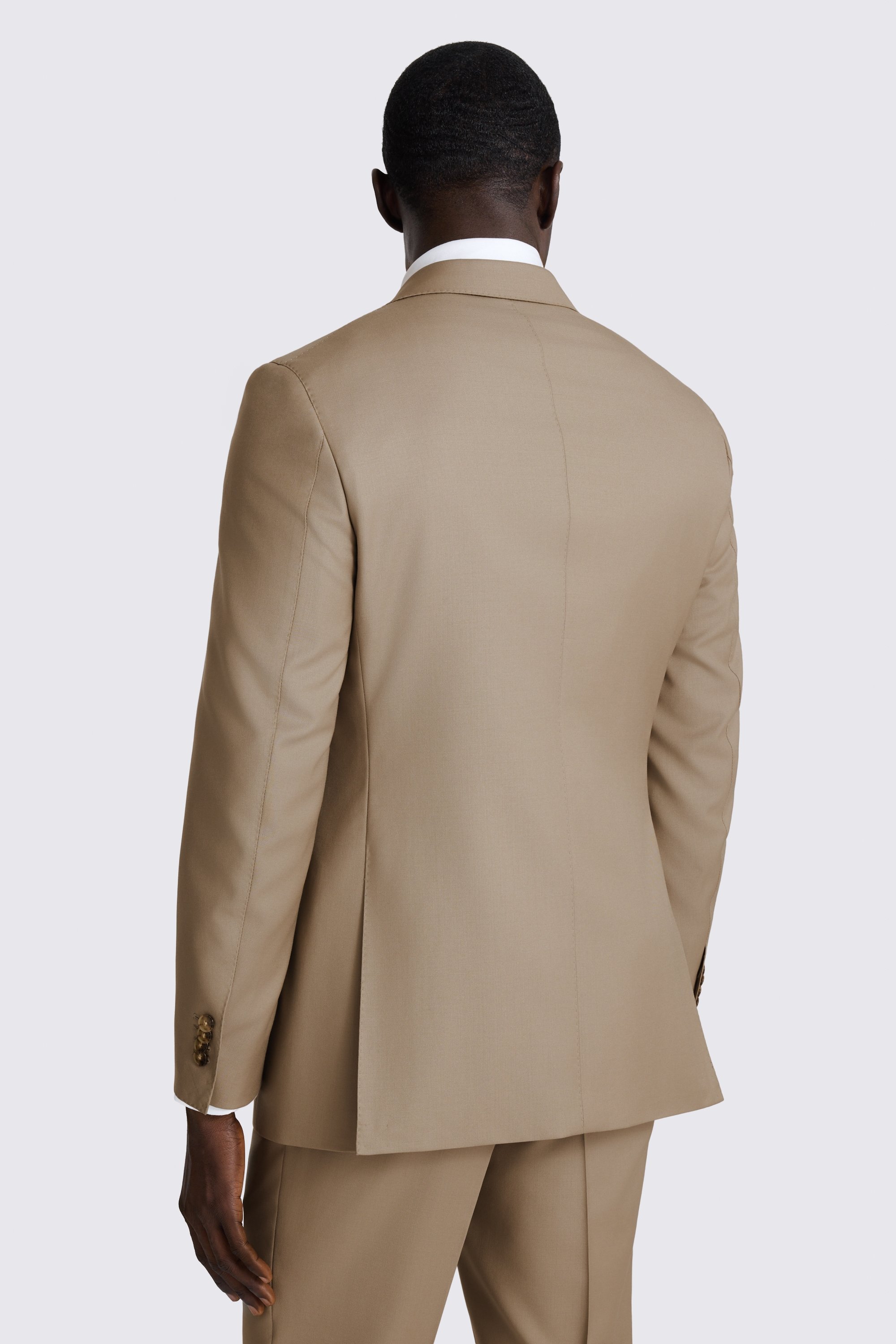 Italian Tailored Fit Taupe Twill Suit