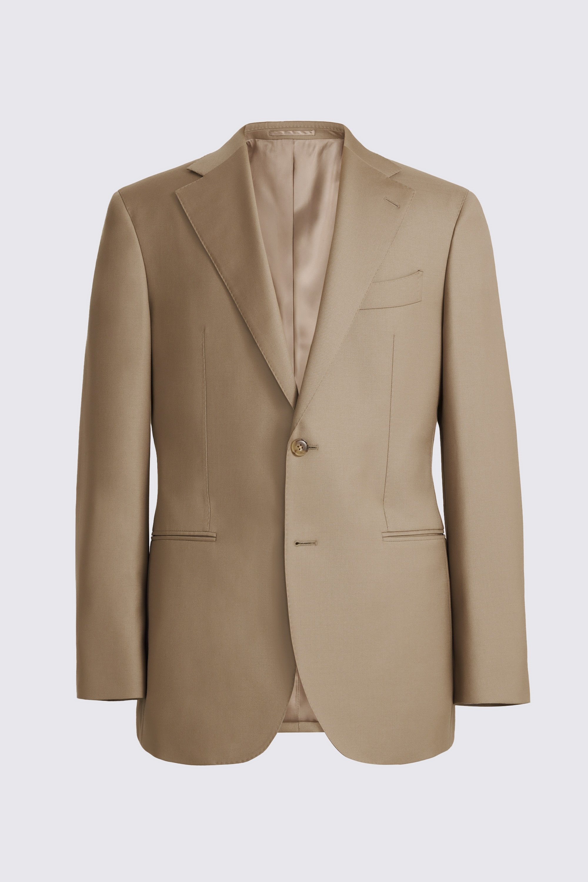 Italian Tailored Fit Taupe Twill Suit