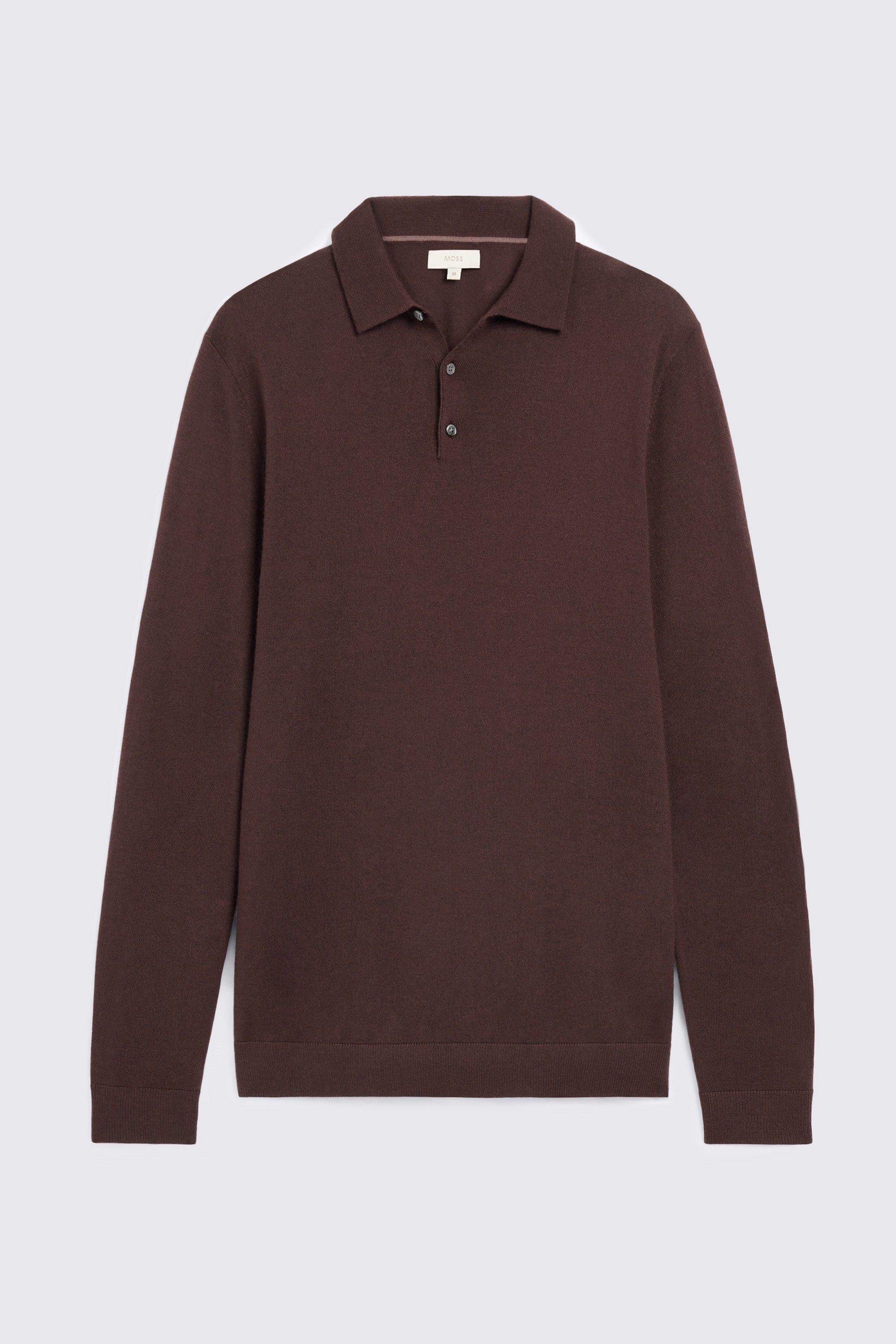 Dark Plum Merino Polo Shirt